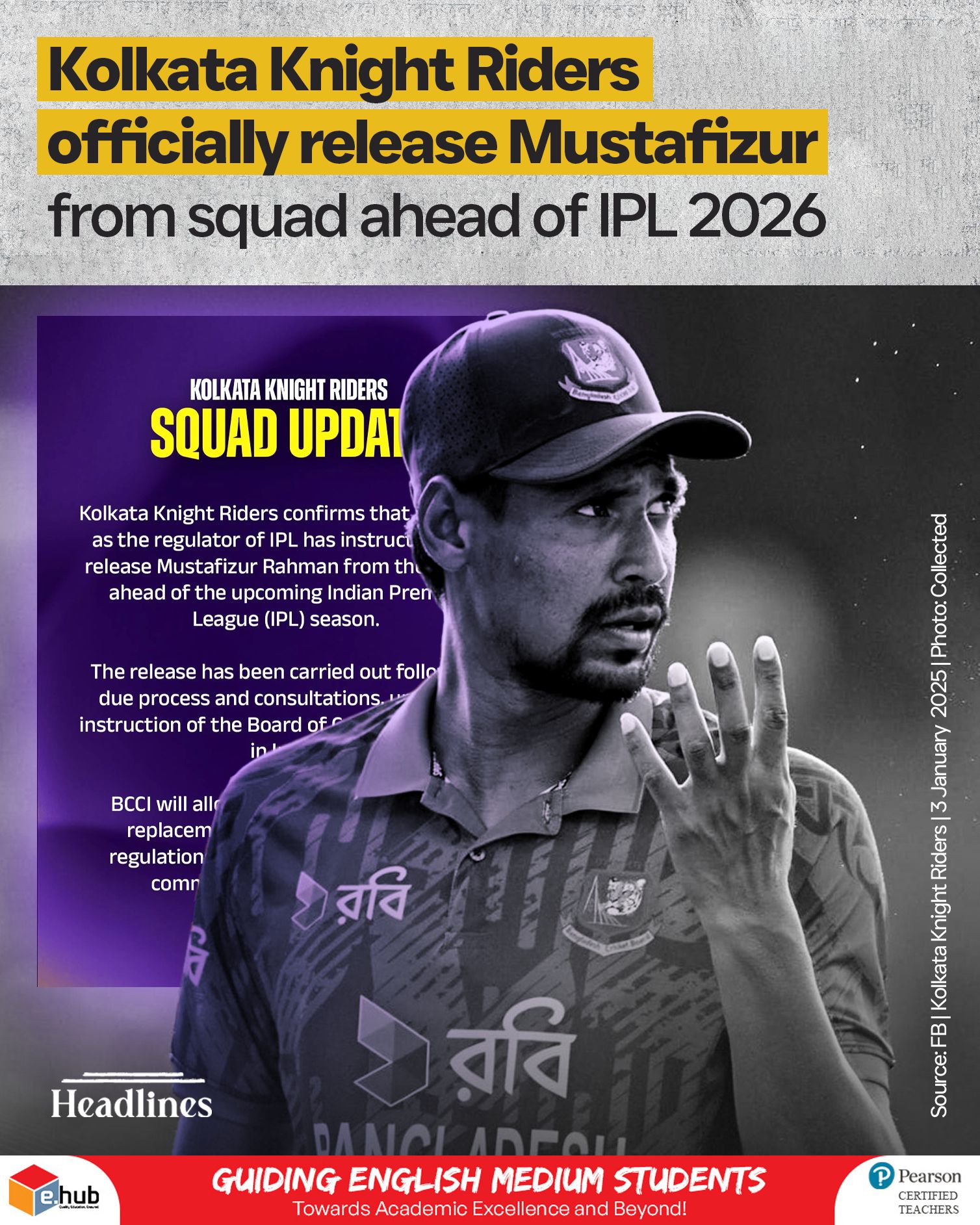 The Headlines - Kolkata Knight Riders have officially confirmed that ...