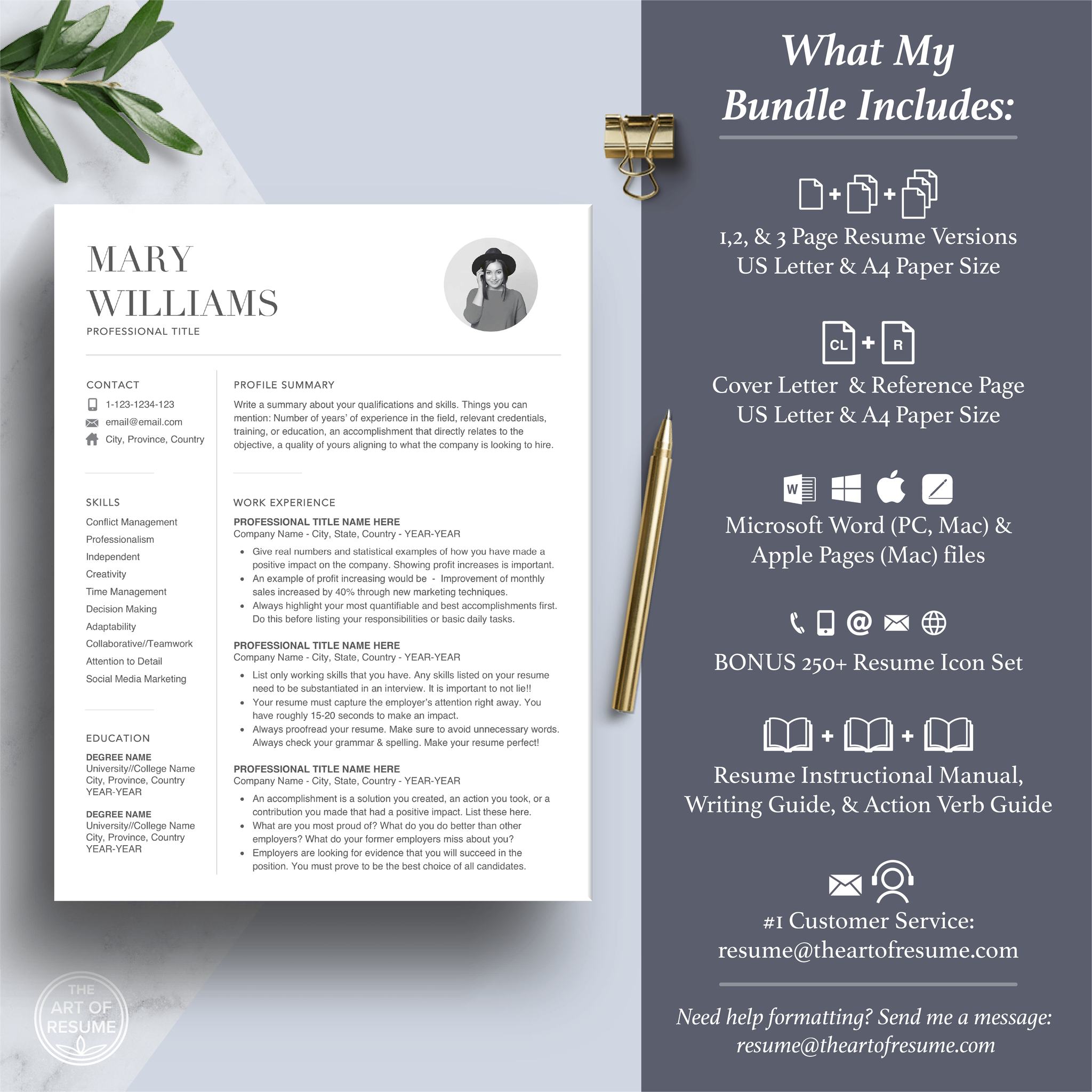 The Art of Resume - Design of the day! Resume Template Designed for a ...