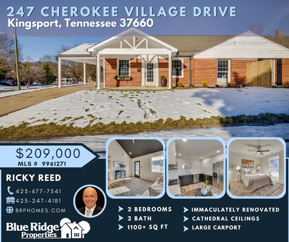 Blue - 💥 NEW LISTING💥 📍 Kingsport, TN 🛏 2 BR, 2 BA 💲 209,000 ☎️ Call ...