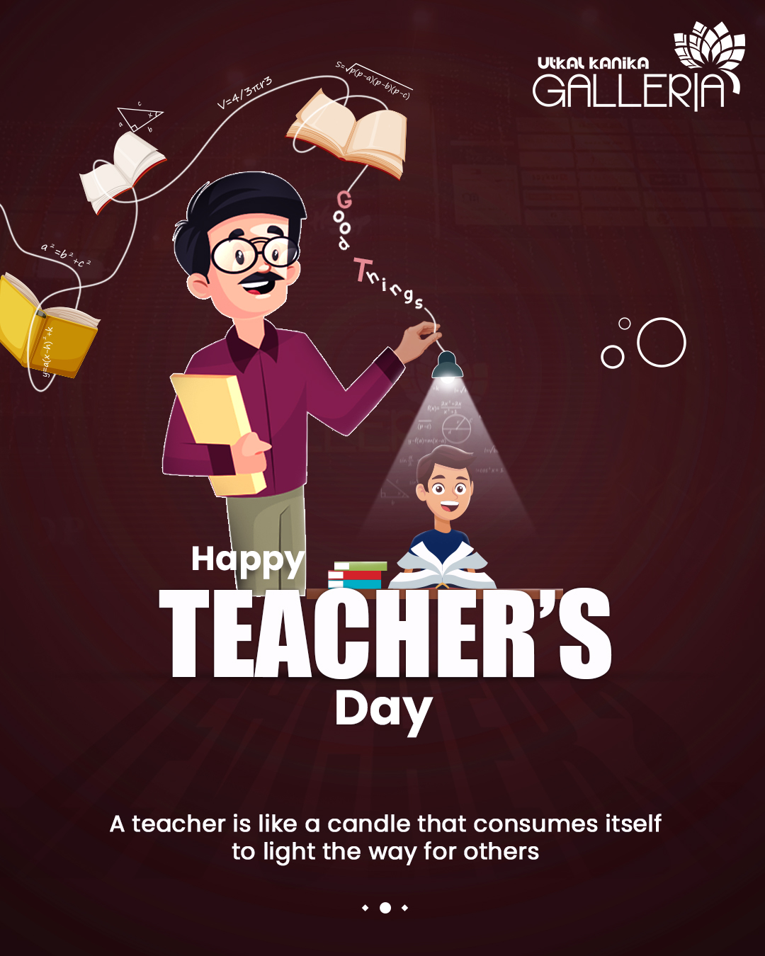 A Teachers is like candle that... - Utkal Kanika Galleria