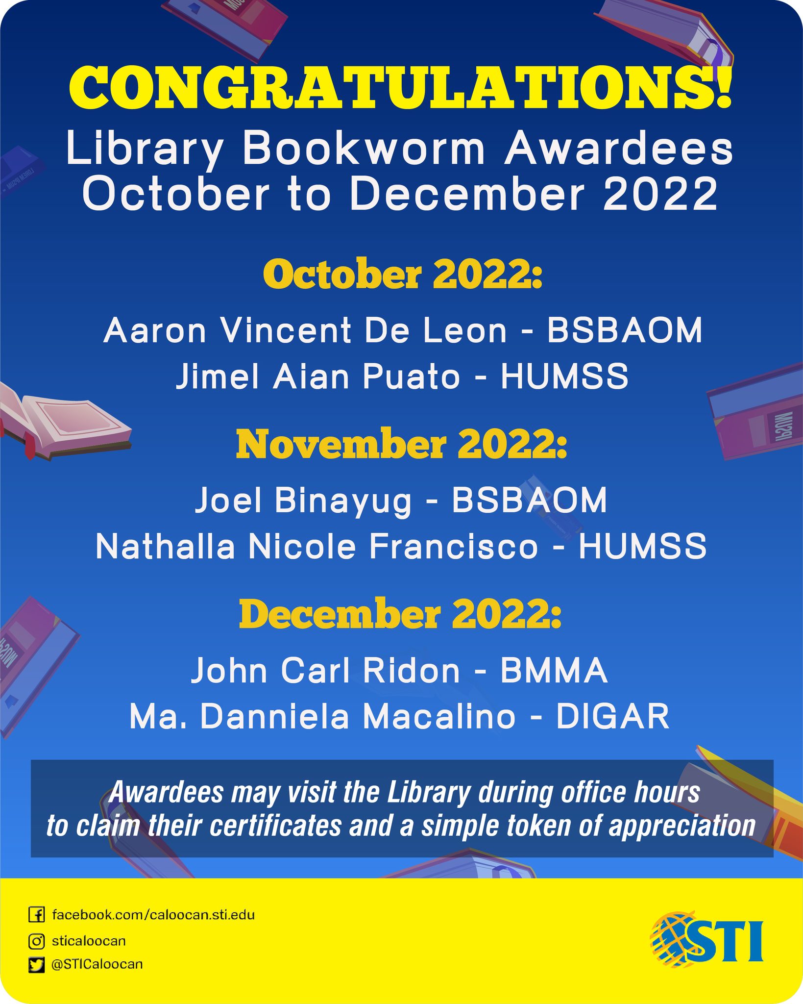Congratulations to our Library... - STI College Caloocan