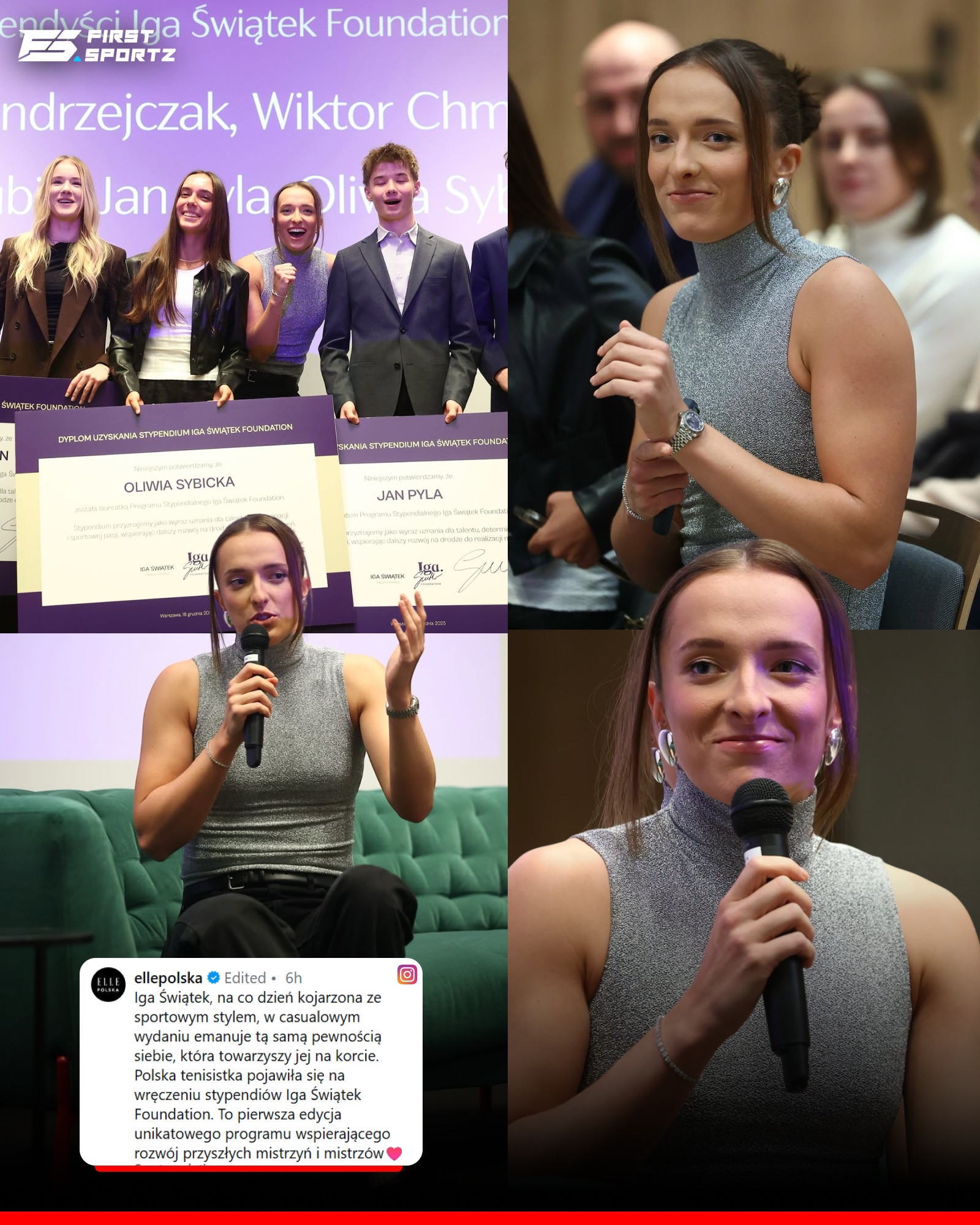 Iga - Iga Swiatek at her foundation's scholarship presentation # ...