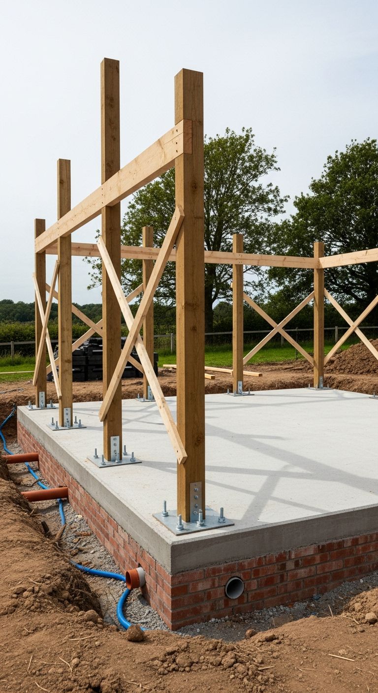 Ronnie - Small building or pavilion under construction featuring a ...