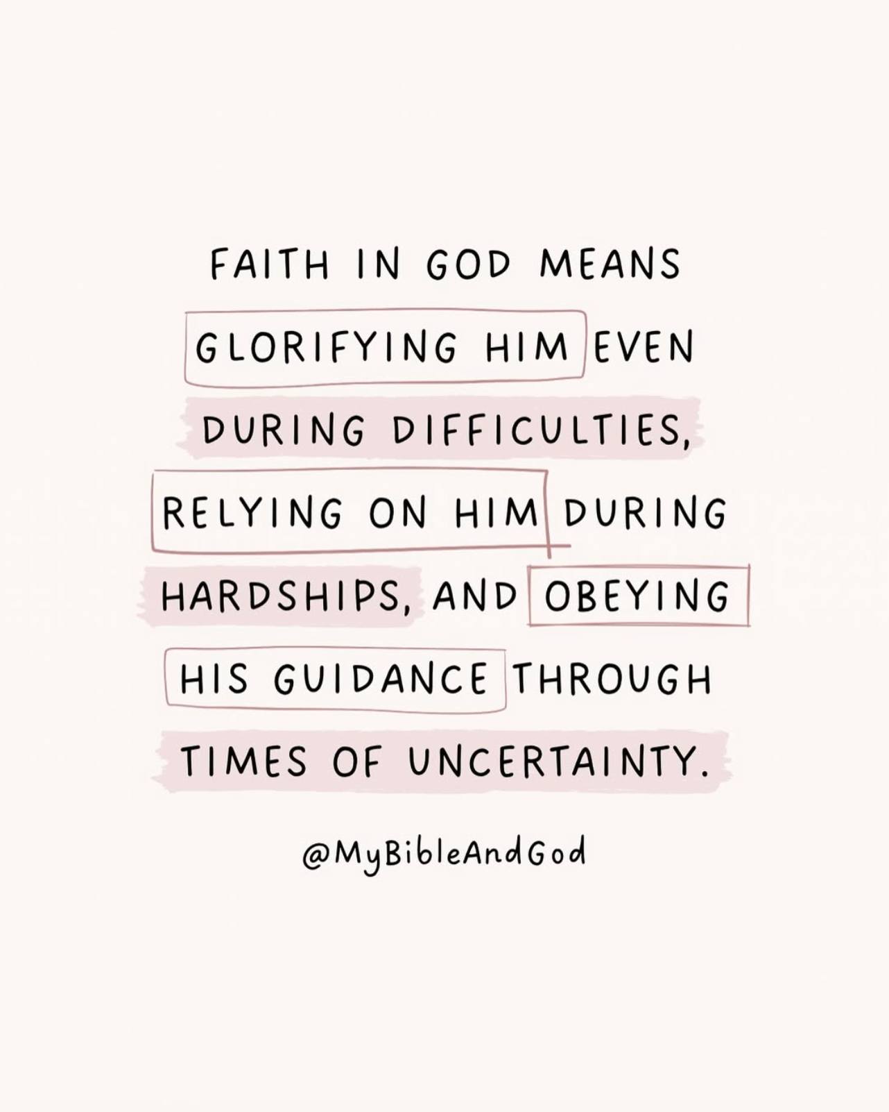 My - Having faith in God during hardship and choosing to fully trust in ...