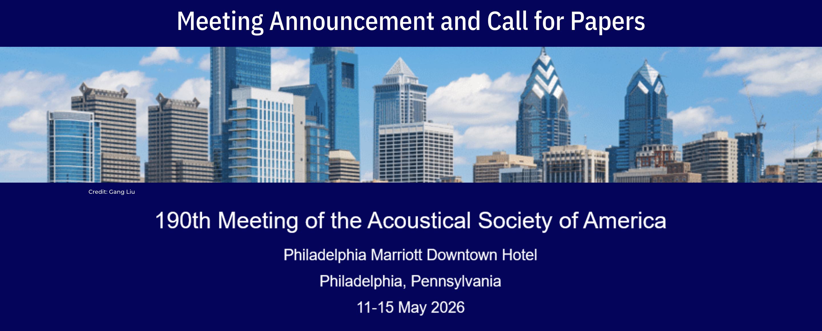 ASA 190th Meeting | May... - Acoustical Society of America | Facebook