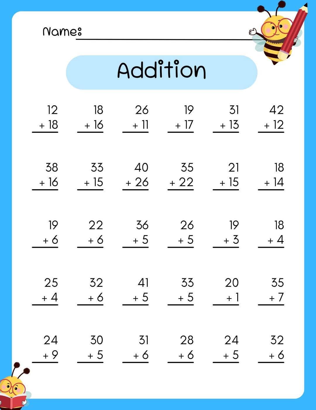 Teacher - Addition Worksheet 😊 MORE PDF IMs and other Worksheets are ...