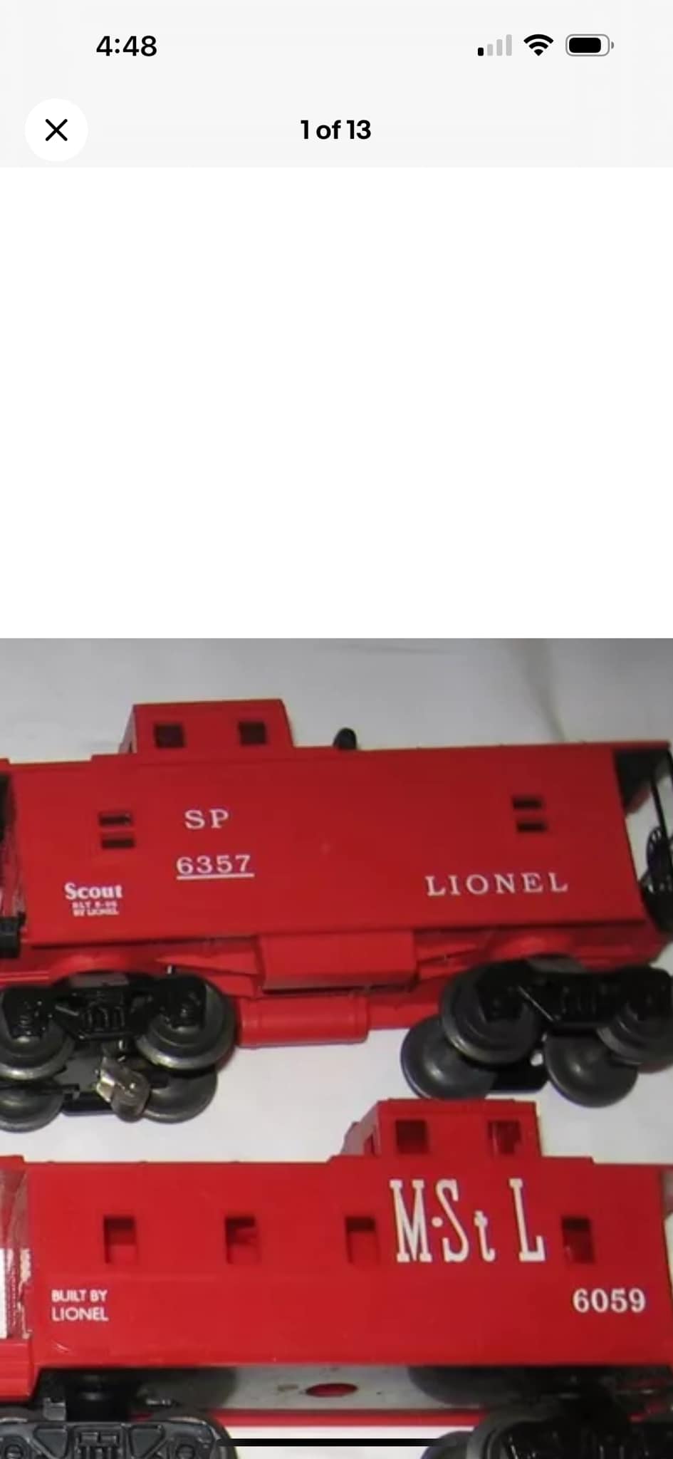 Lionel 2357-7 Caboose Ladder Replacement Part - For Model Trains, 1" Size