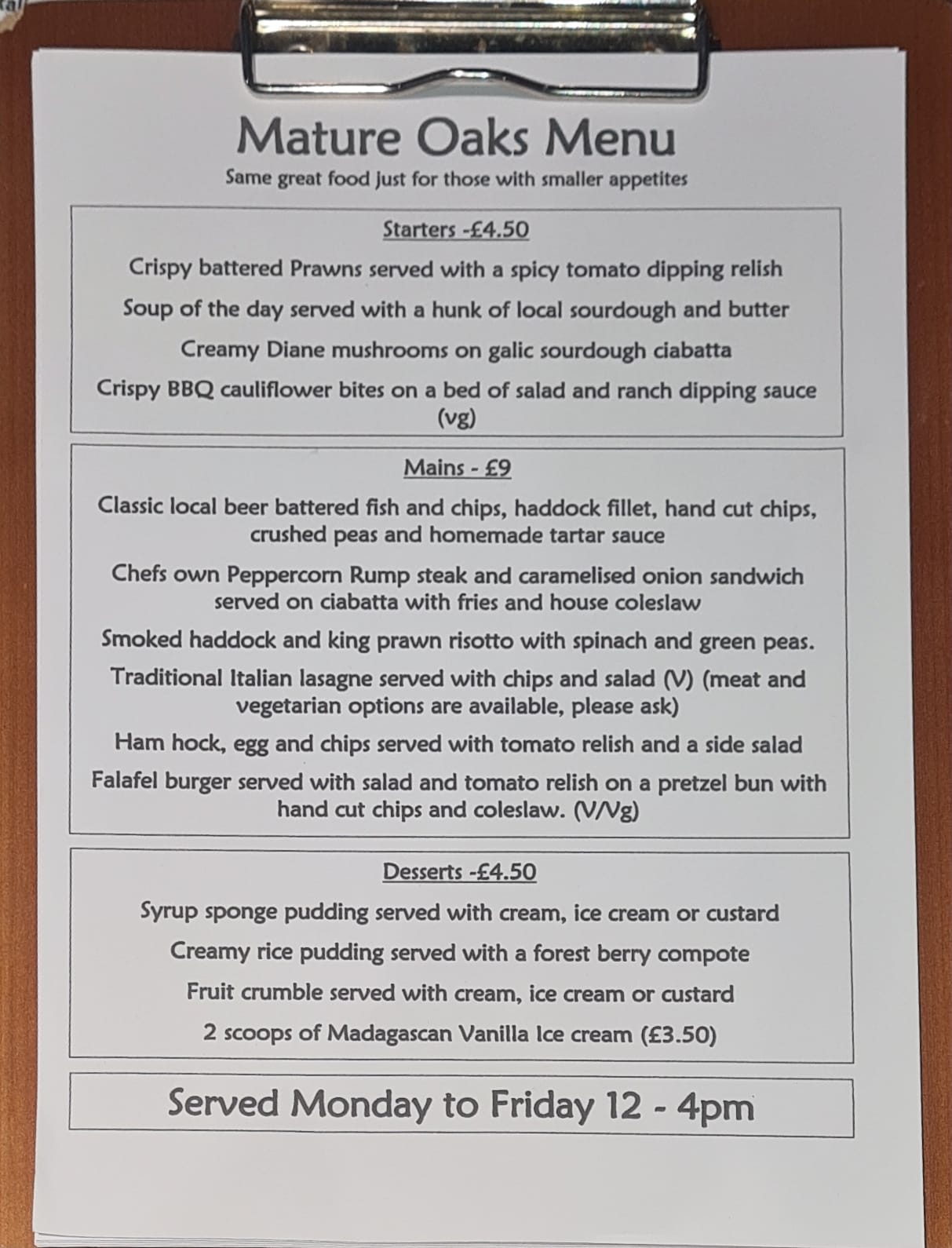 As well a our new 2024 menu we... - The Royal Oak, Rushton | Facebook
