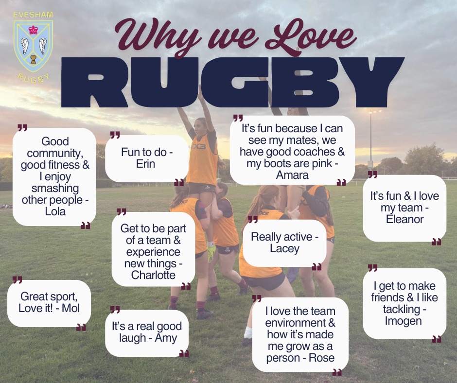 Evesham - 🌟 GIRLS RUGBY — JOIN THE TEAM! 🌟 💙 ️ “Why we love rugby ...