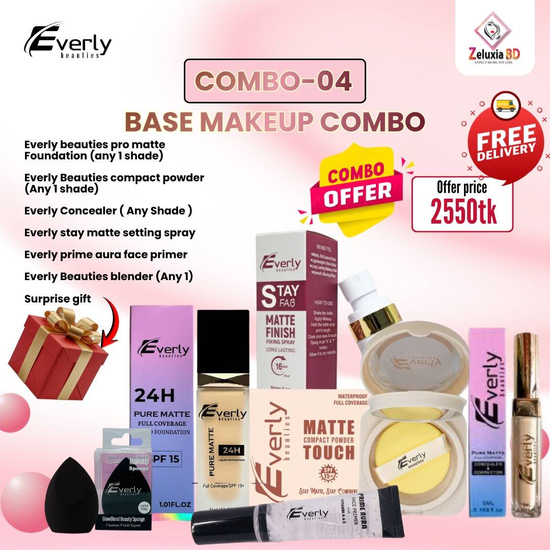 ZeluXia - Everly Beauties base makeup combo 04 ( 2550tk) --Everly ...