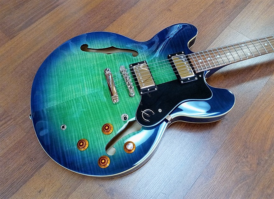 Epiphone dot guitar with custom pickups