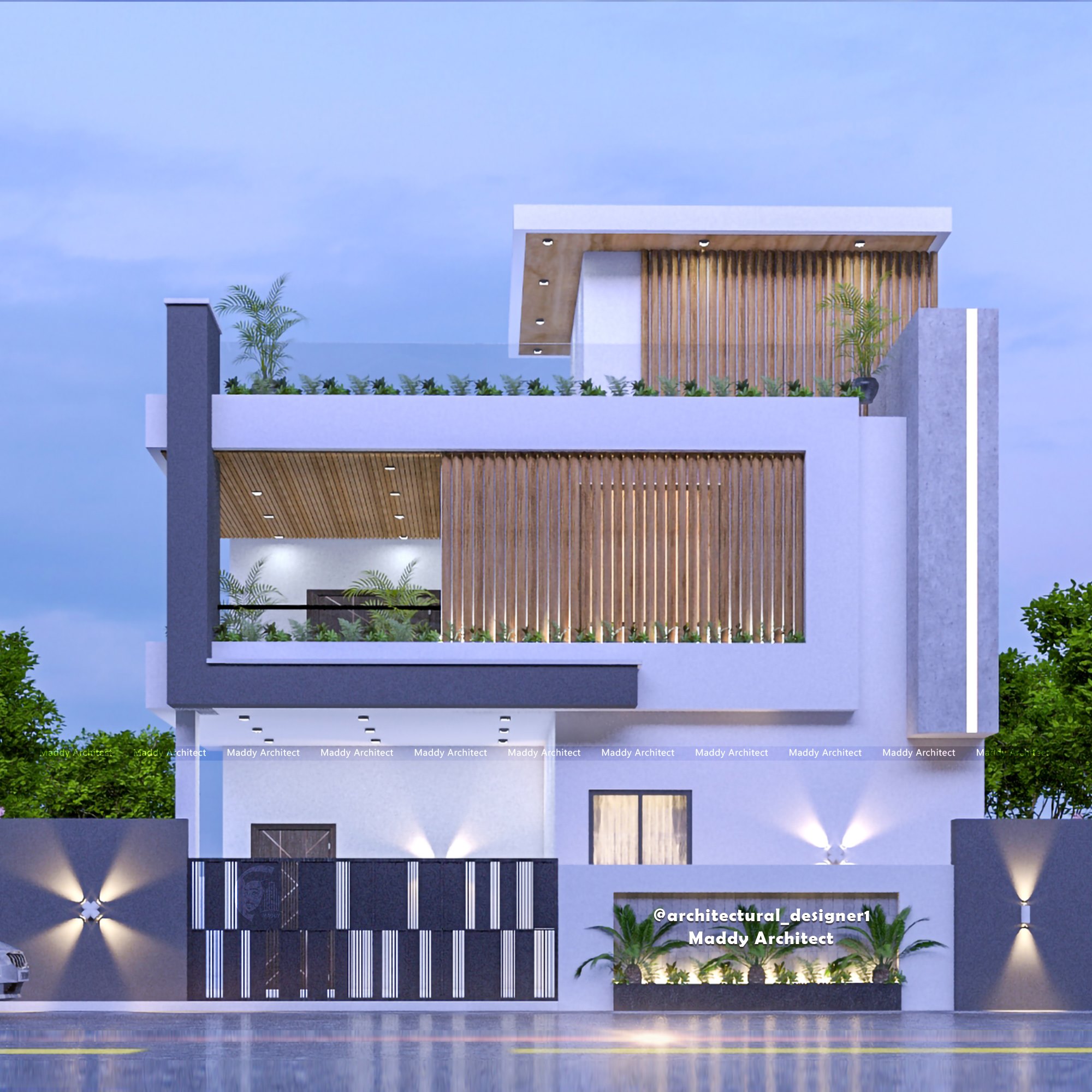 Maddy Architect - 👉 House Elevation design 😍 Rate out of 1...