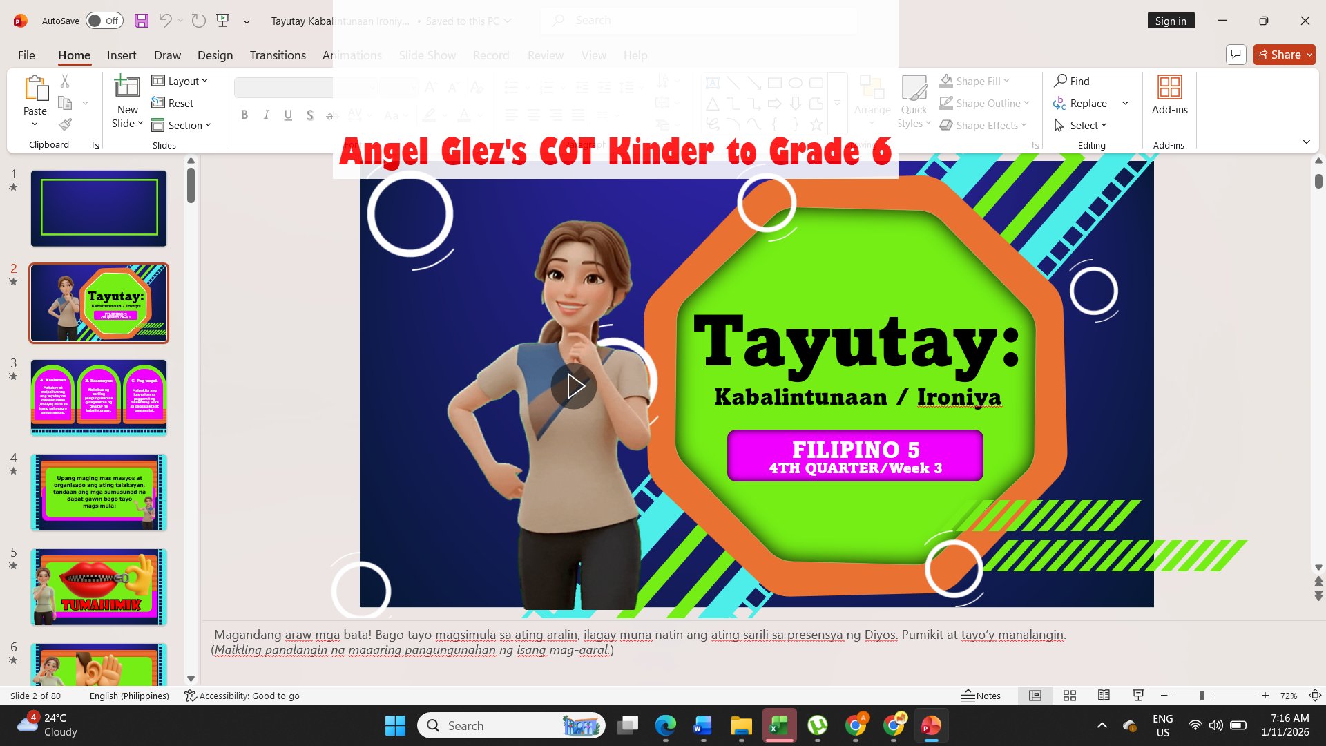 😌 TEACHERS, hindi mo... - Angel Glez's COT kinder to Grade 6 | Facebook