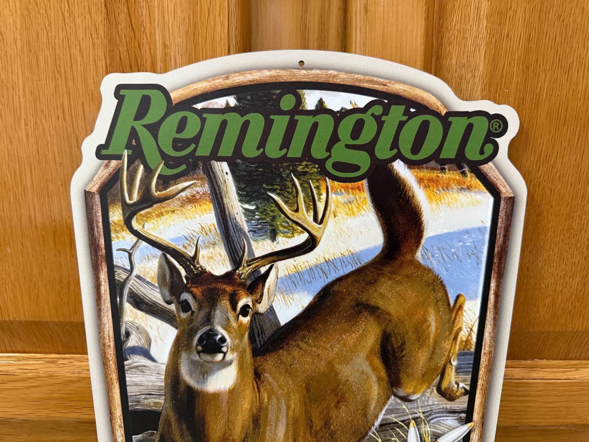 Vintage Remington Cartridges Metal Tin Sign - Wall Decor For Garage, Man Cave, Or Workshop