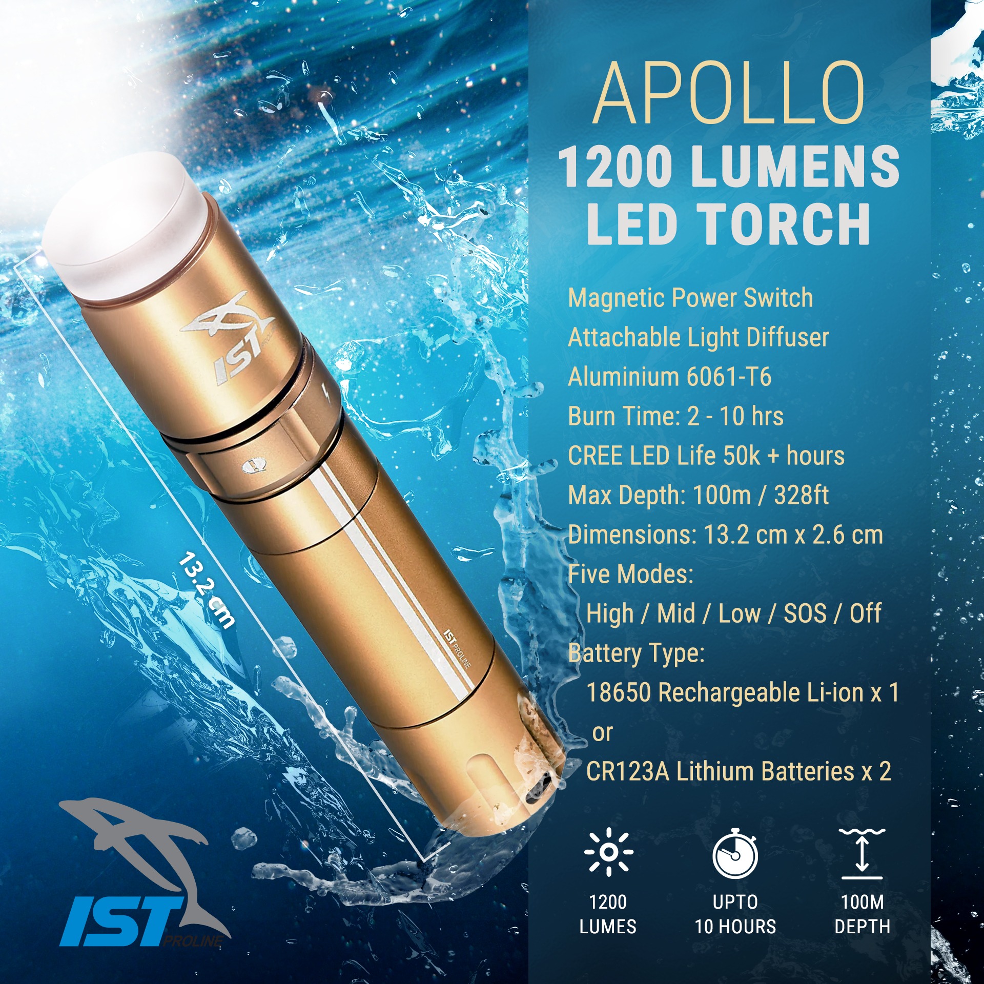 One Stop Dive - ไฟฉายดำน้ำ LED Apollo จาก IST... | Facebook