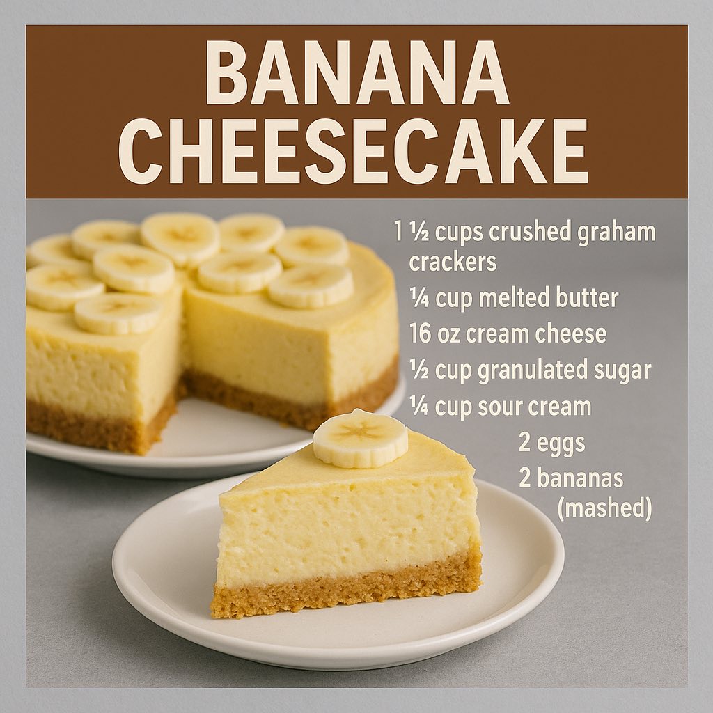Our - Banana Cheesecake Ingredients • 1½ cups crushed graham crackers ...