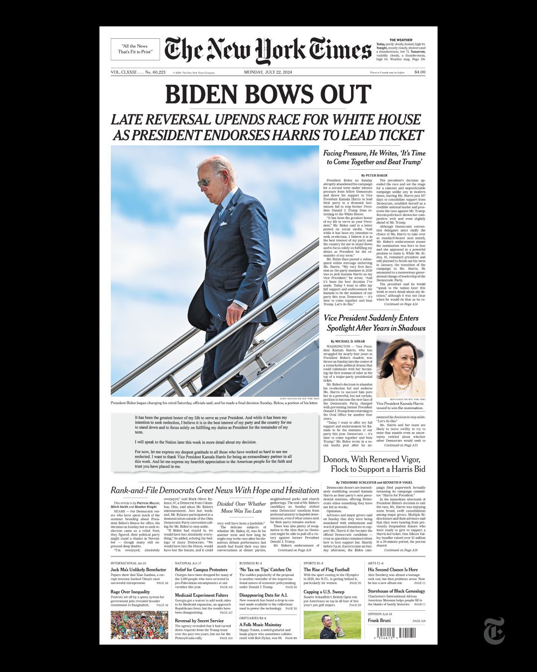 The front page of The New York Times... - The New York Times | Facebook