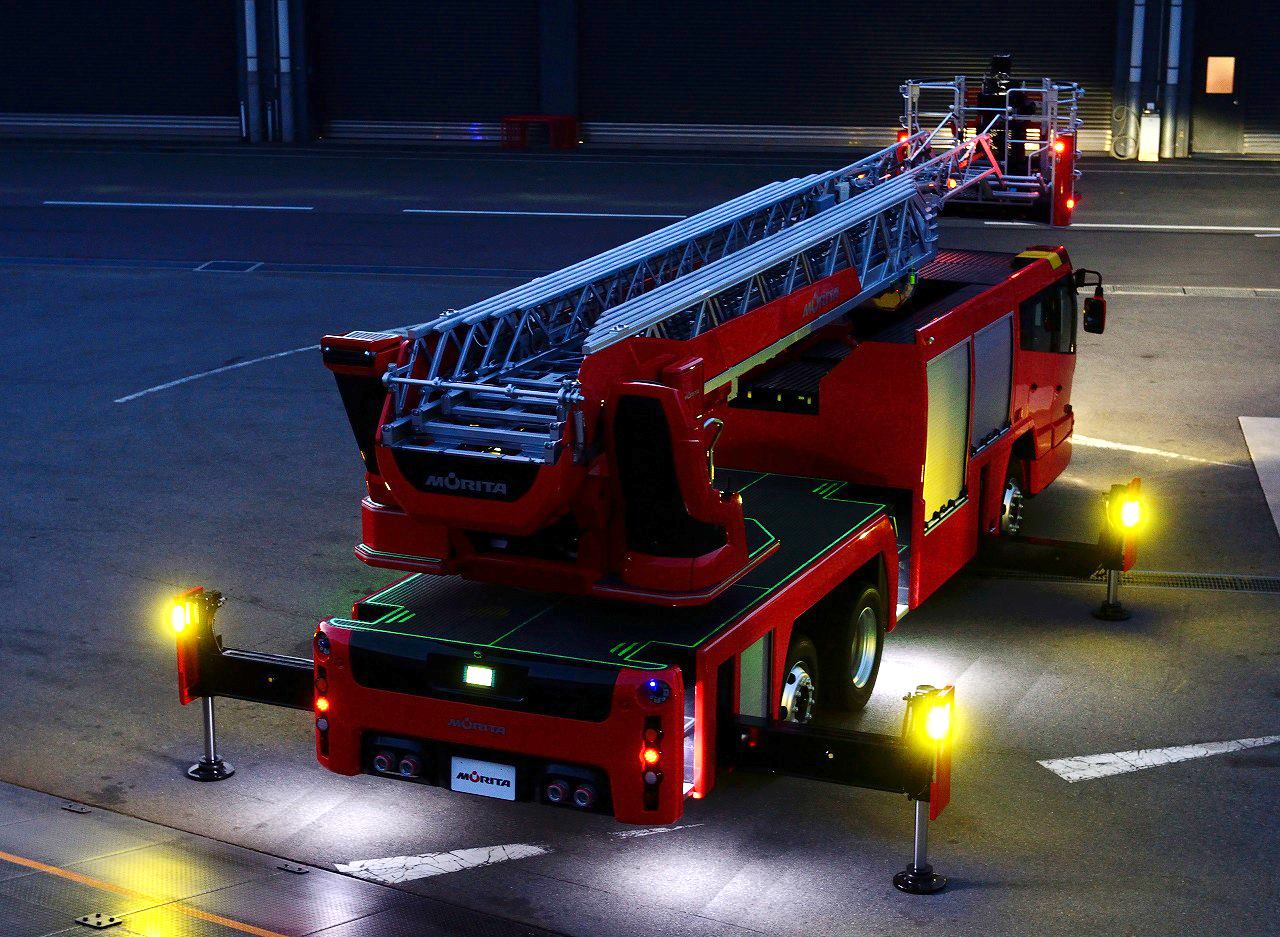 MORITA - モリタ先端屈折式はしご消防車MLLAH5-30WG 火の用心で、よい
