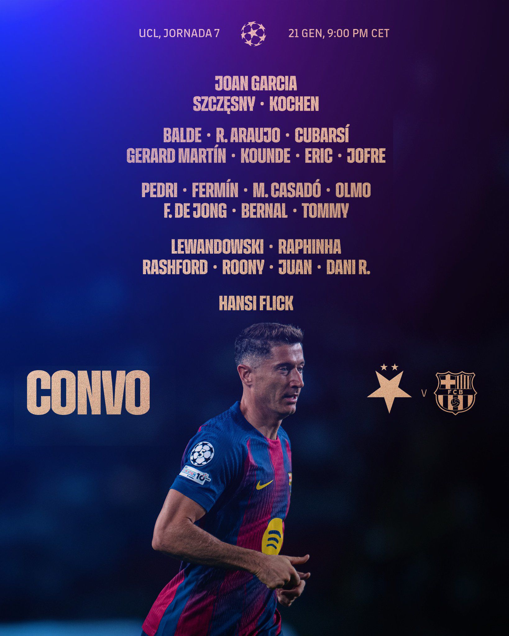 ??? The official squad list for tomorrow