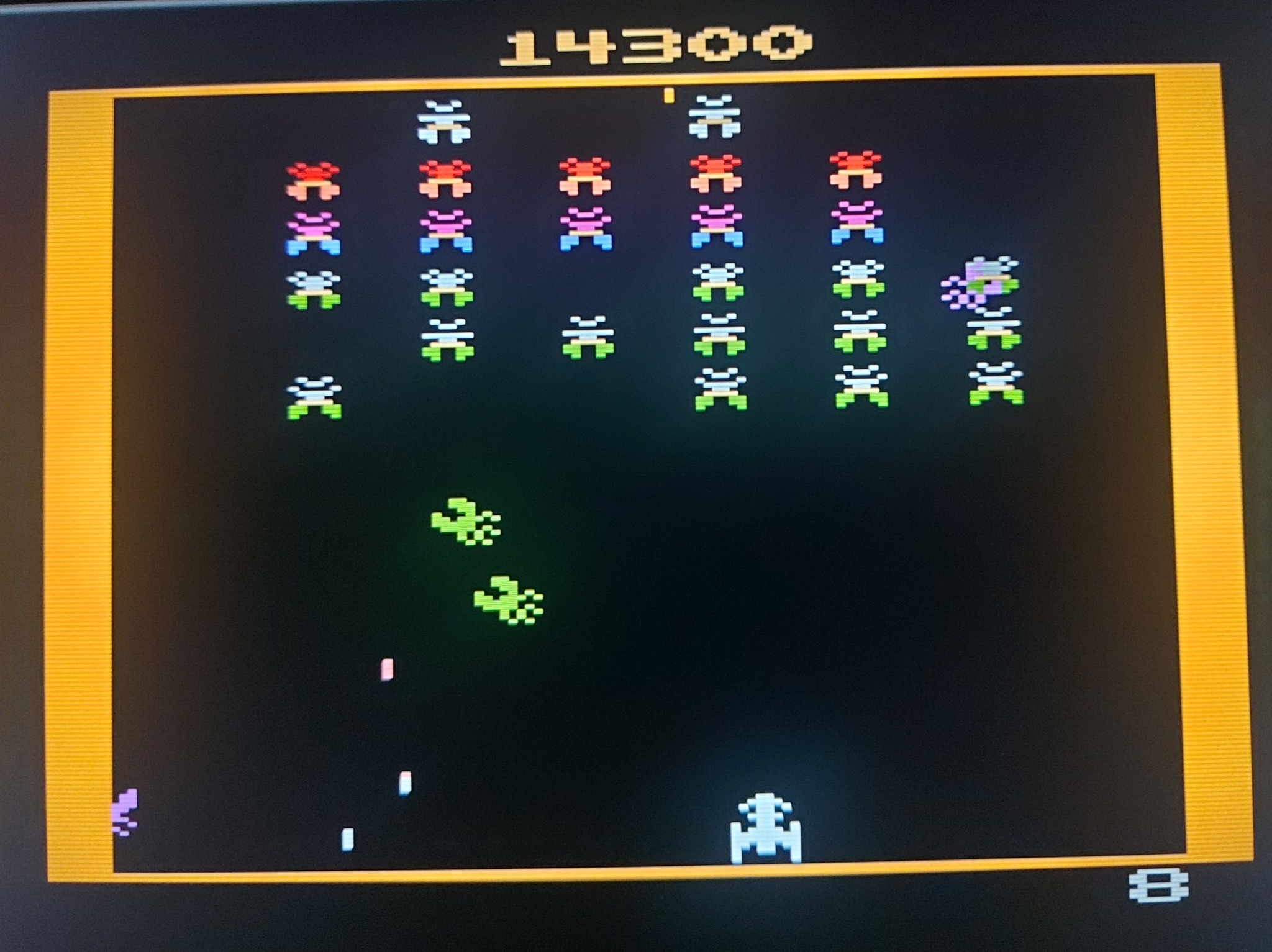 Galaxian Atari 2600 high score on level 8