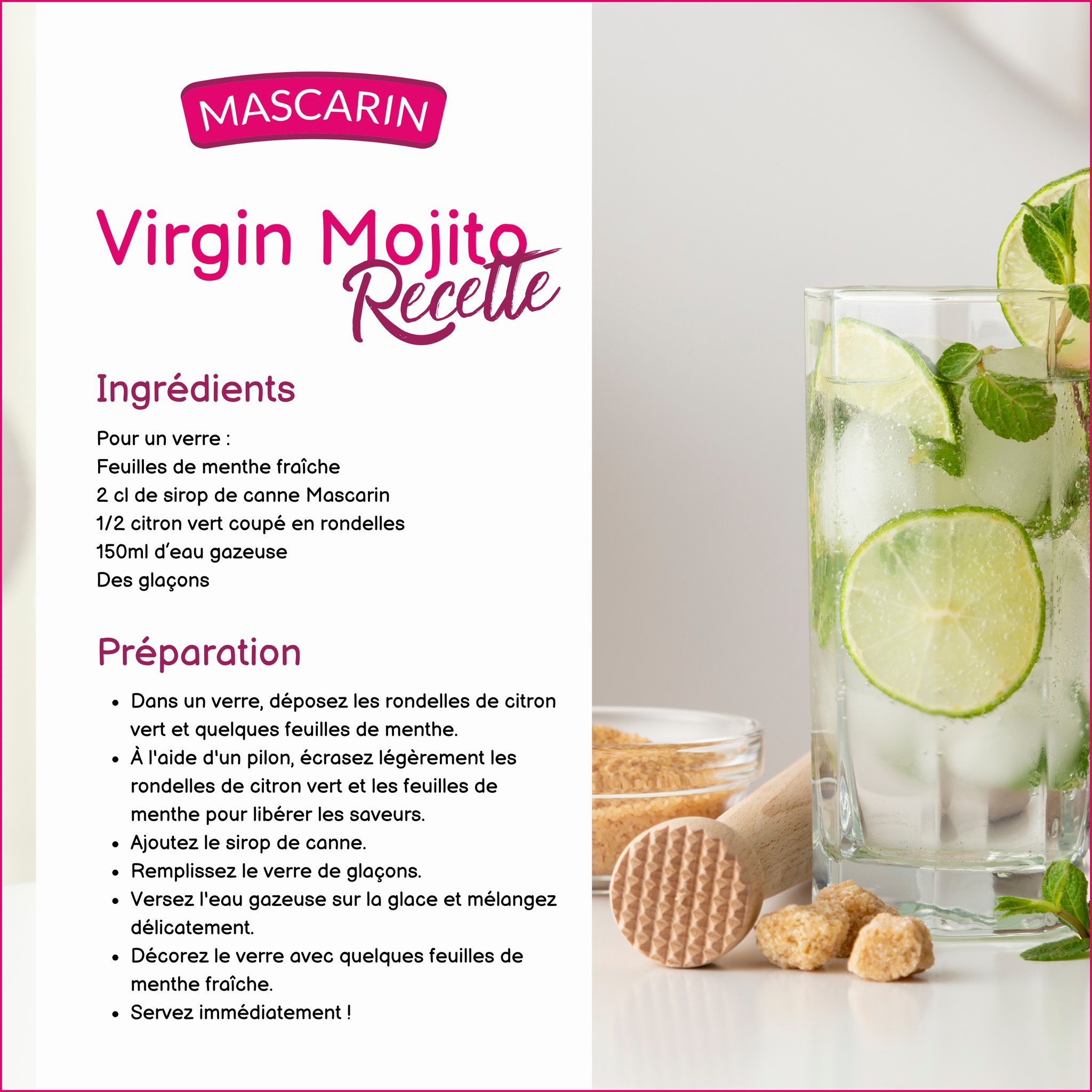 Mascarin - Essayez le Virgin Mojito avec notre sirop de canne ! Suivez ...
