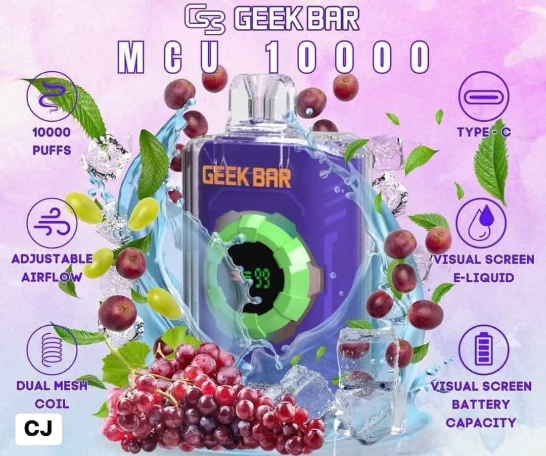 melo yee geek bar flavor DISPOSABLE Vape 💨 10,000 puffs Adjustable Airflow Visual Screen Battery Capacity Free lanyard Flavours: 🍈 Pink Sparkle 🩷 Fresh Red 🍒 Frozen Pink 🍦 $ 230 📍 omg b-burst geek bar NO SHIP: TX FLAVORS:STRAWBERRY WARETMELON