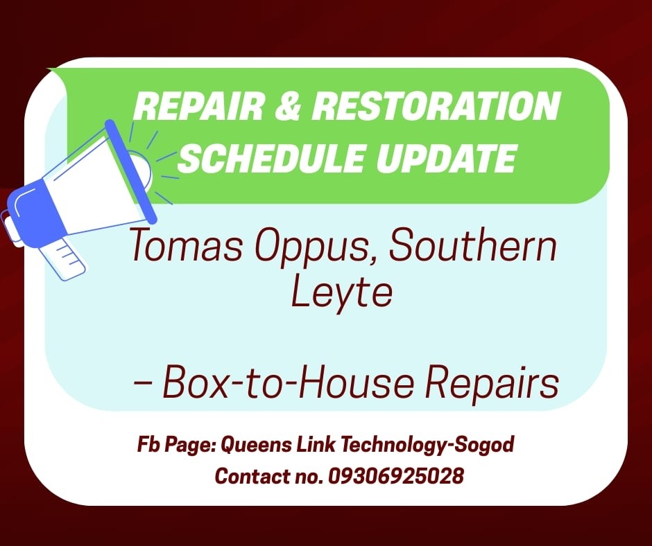 Queens - 📢 REPAIR & RESTORATION SCHEDULE UPDATE Area: Tomas Oppus ...