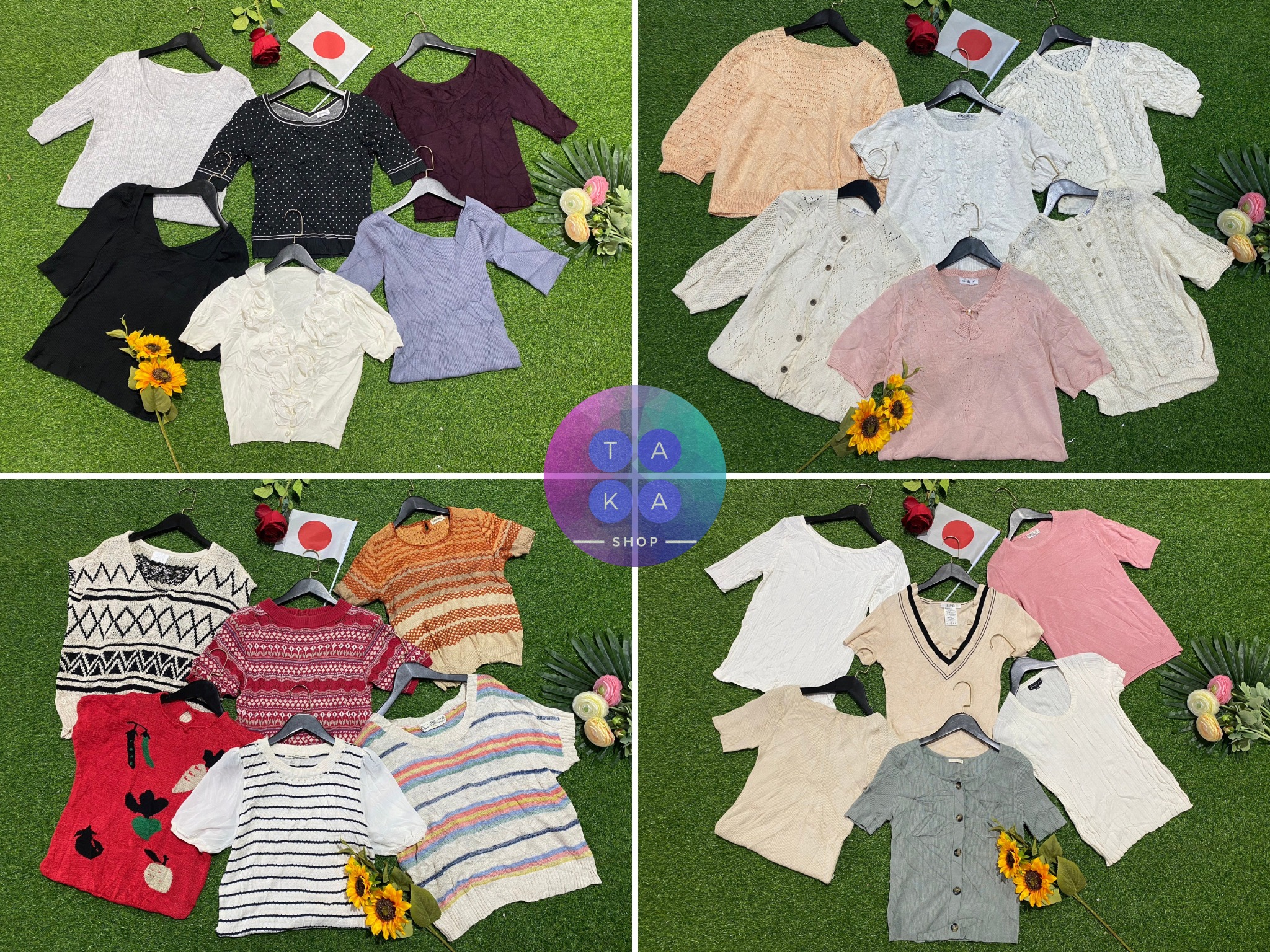 🌸 เสื้อไหมพรมแฟชั่นแขนสั้นญี่ปุ่น 🇯🇵 ป้าย3ดาว 🌸 🌈 #สินค้าเกรดA กระสอบ ...