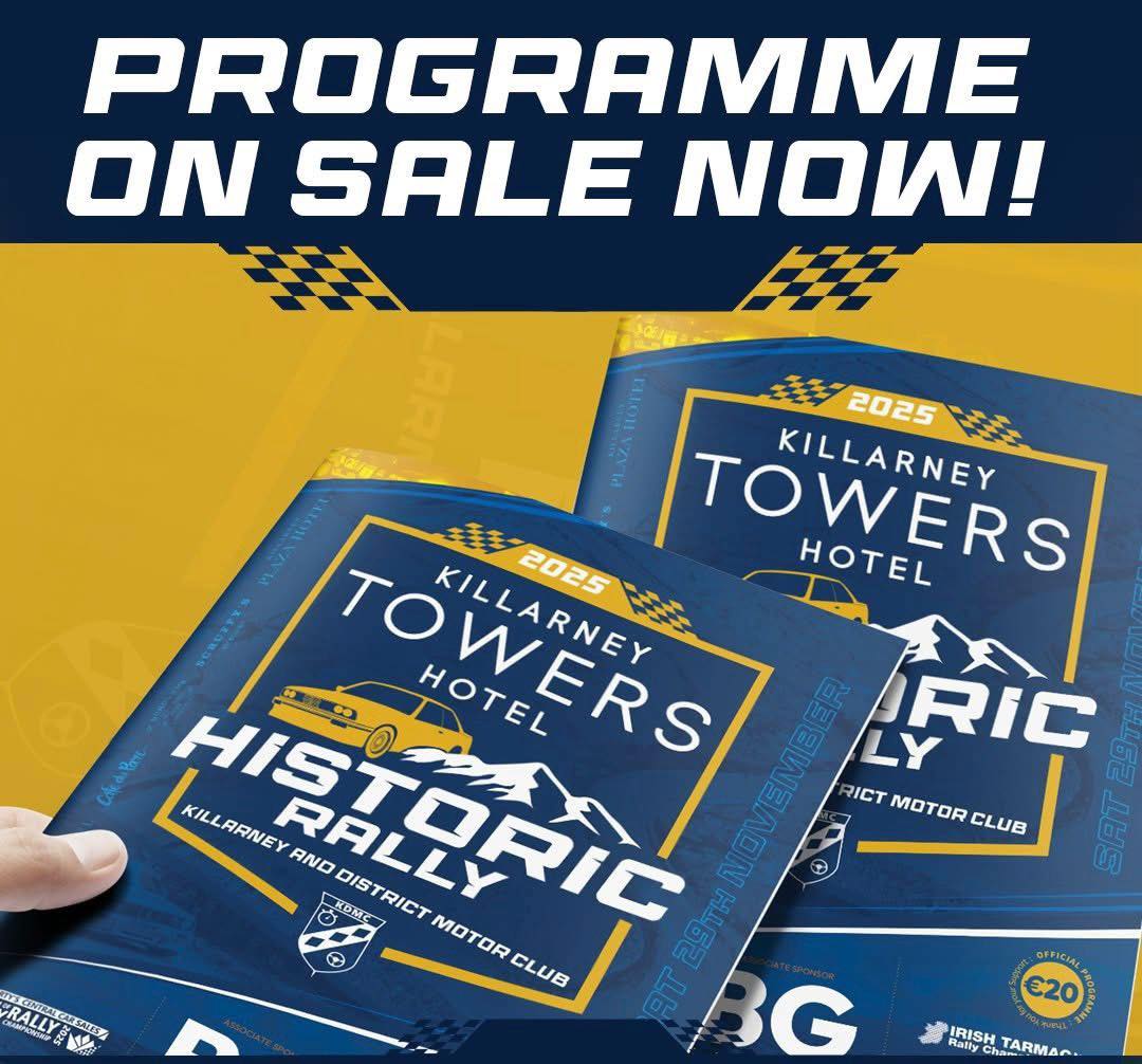 RALLY PROGRAMMES - ON SALE NOW.... - Killarney Historic Rally | Facebook