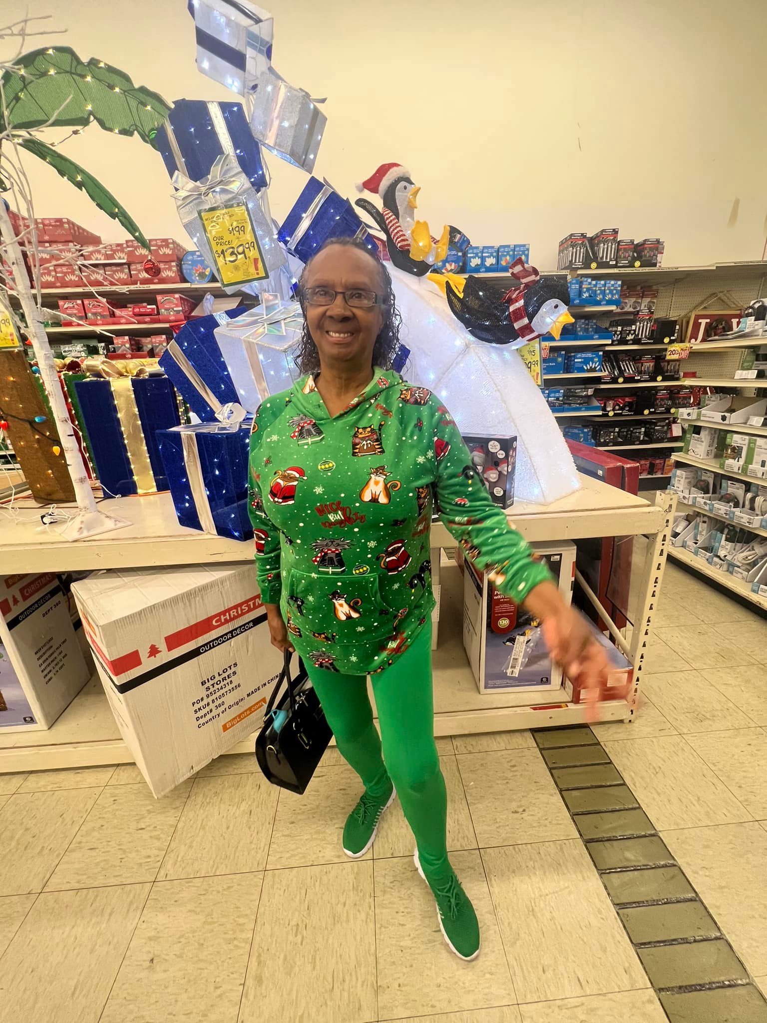 big lots christmas dress tree shopping with the grandkids￼ Red shirt