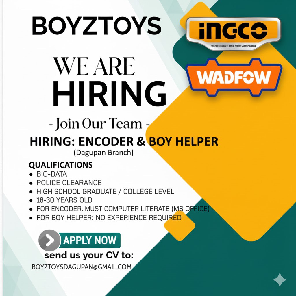We are expanding our workforce for our INGCO and WADFOW stores and are ...
