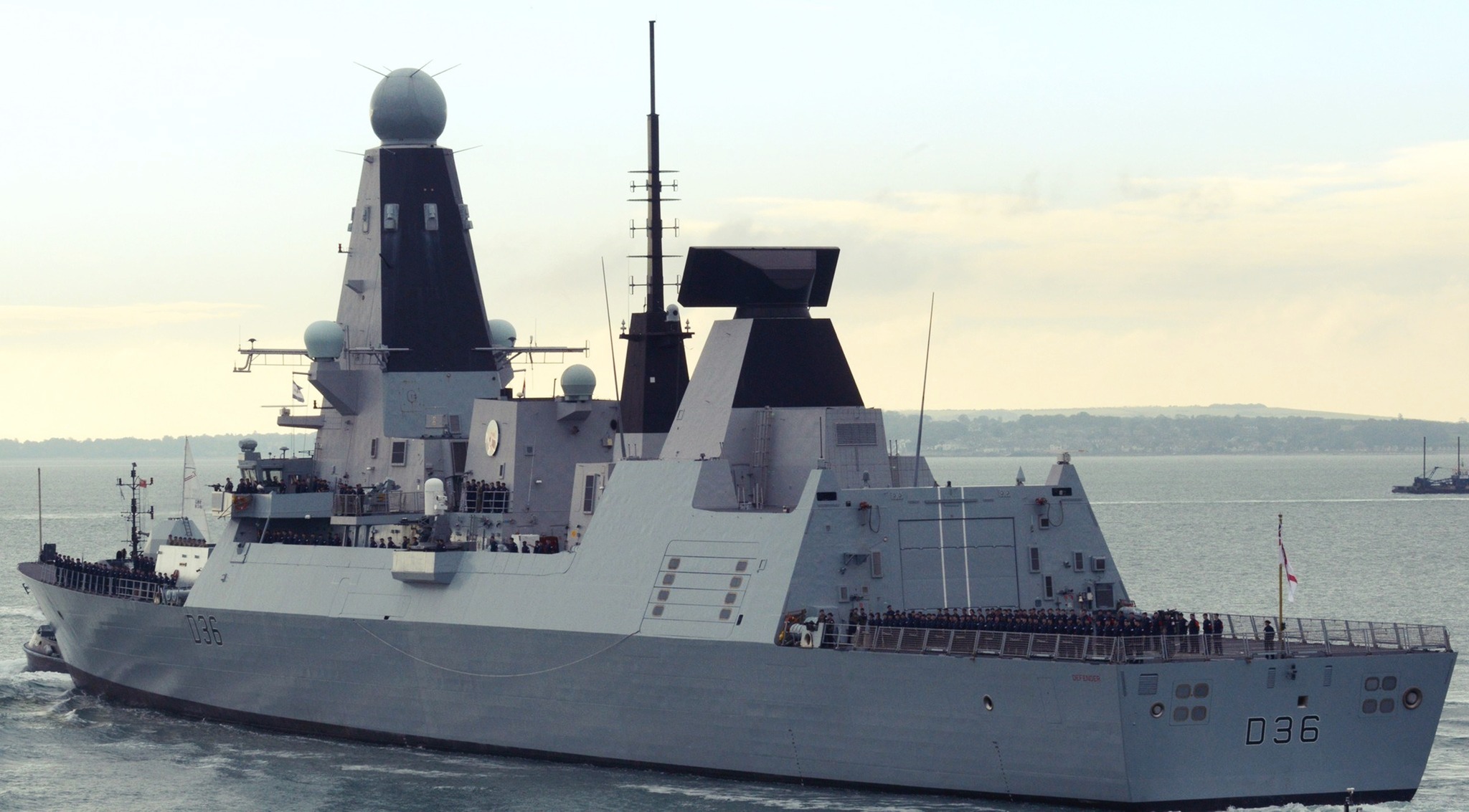 Military - HMS Defender (D36), a formidable Type 45 destroyer, sails ...