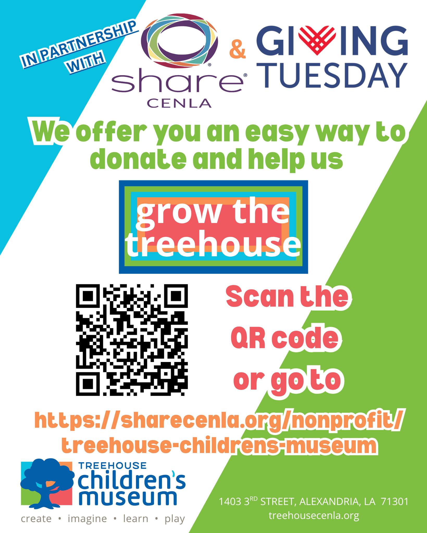 🌳💙 Giving Tuesday is here,... - Treehouse Children's Museum | Facebook