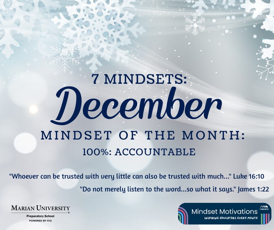 Marian - 7 Mindsets: December ️ Mindset of the Month: 100% Accountable ...
