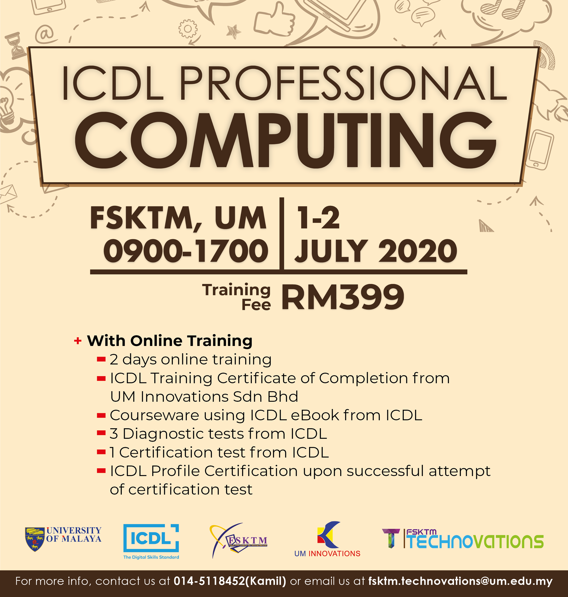 FSKTM - 📢📢📢📢📢 ICDL CERTIFICATE📢📢📢📢📢 HURRY UP!REGISTER NOW!- ICDL ...