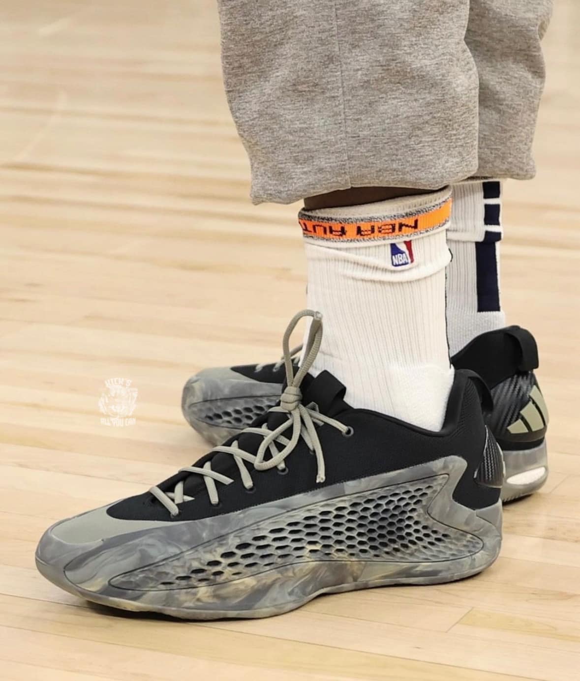 Anthony Edwards' new “MX Grey” adidas AE 1 Lows for Game 6 🐺🔥