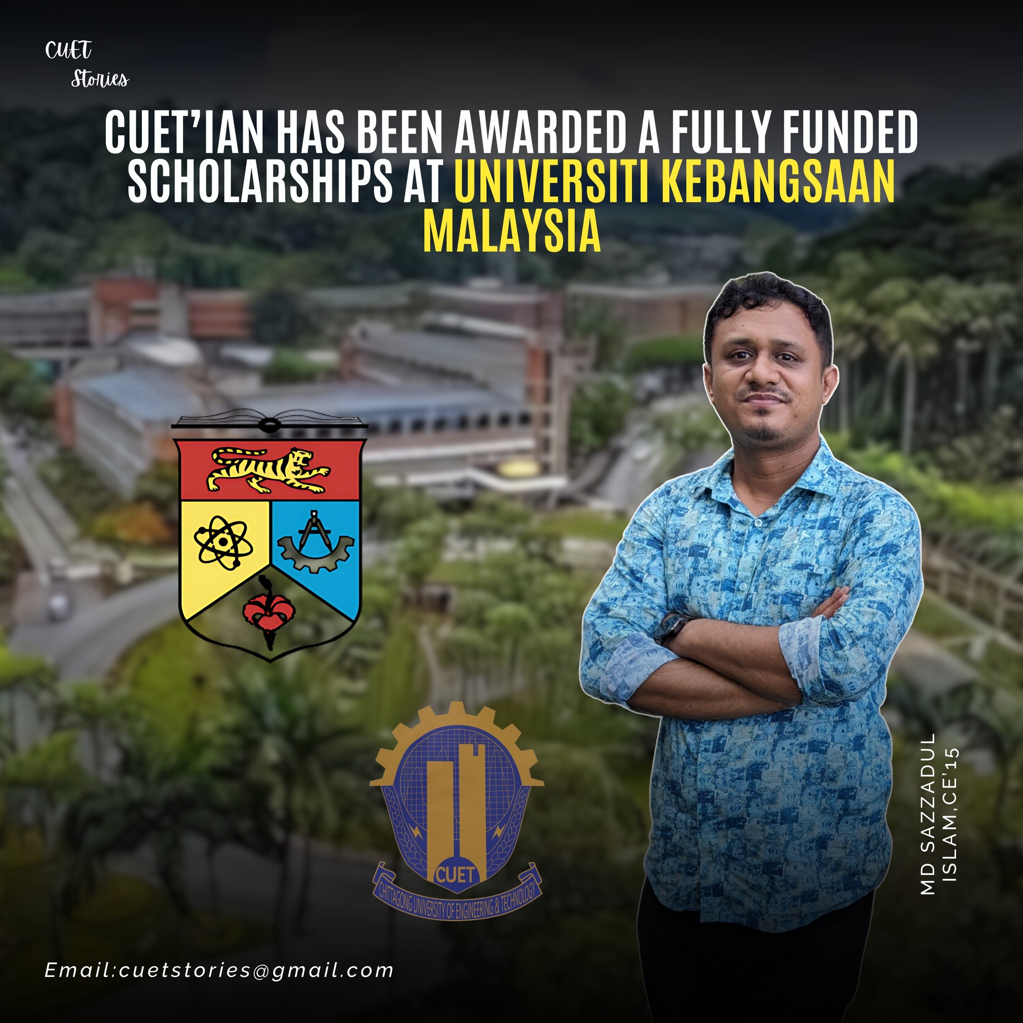 𝐂𝐔𝐄𝐓 - We are proud to announce that Md. Sazzadul Islam, a Civil ...