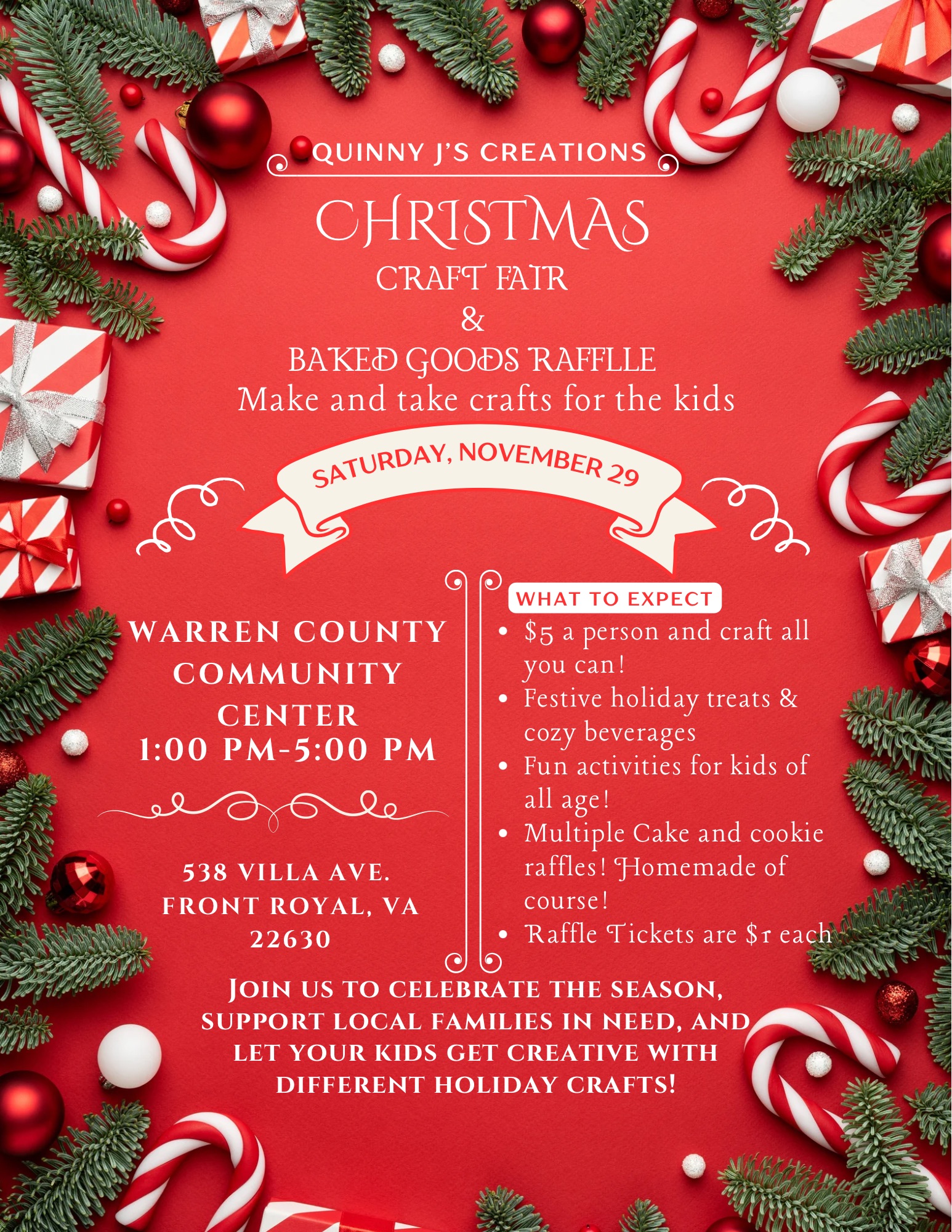 Christmas Craft Fair & Baked Goods Raffle