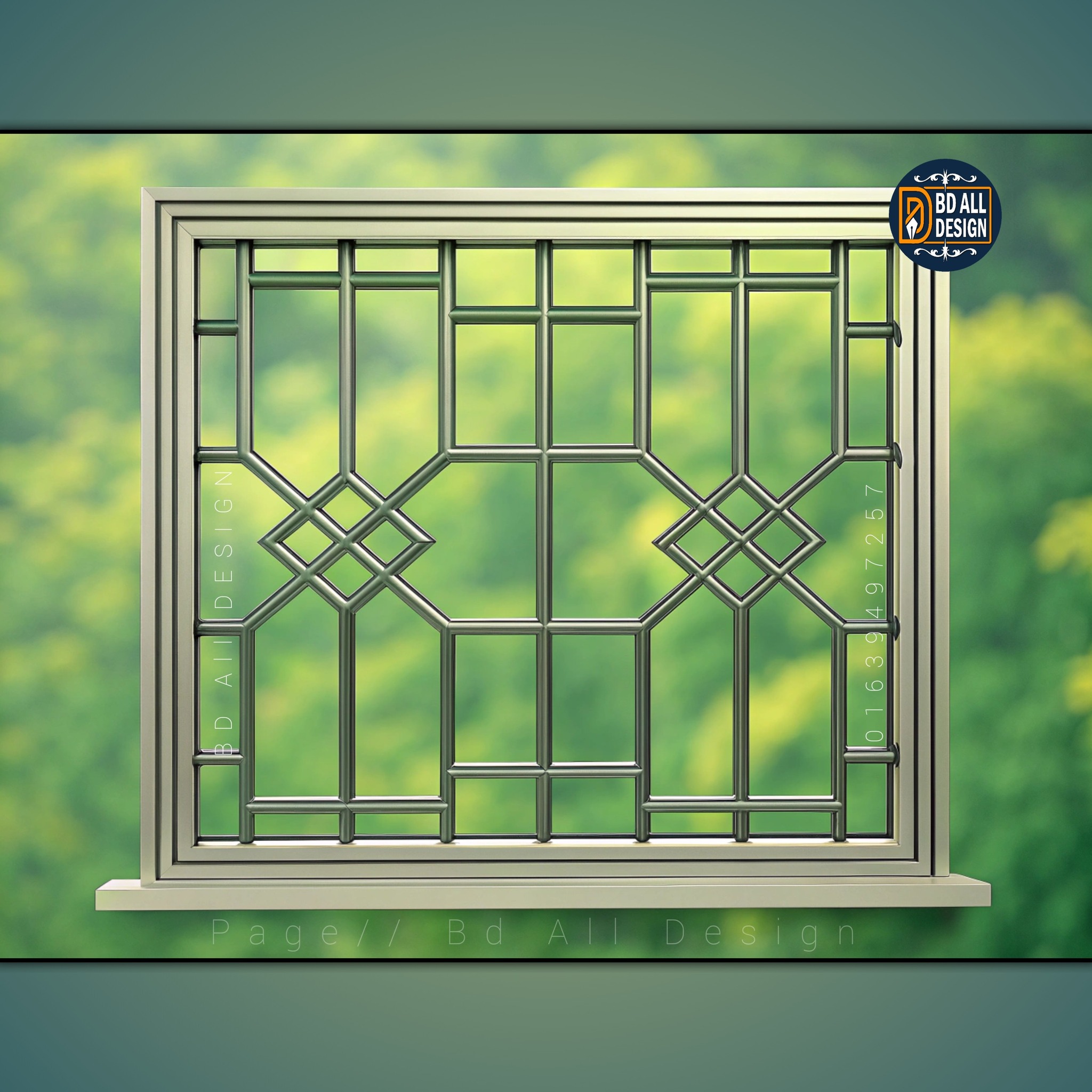 Bd - Double Diamond Window Grille with Garden View – Designed by Bd All ...