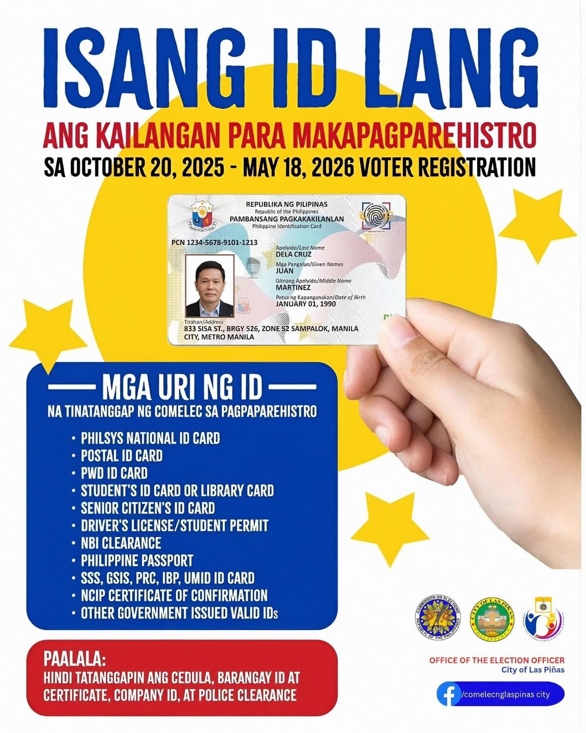 VOTER REGISTRATION SA SM CENTER... - Las Piñas City Update | Facebook