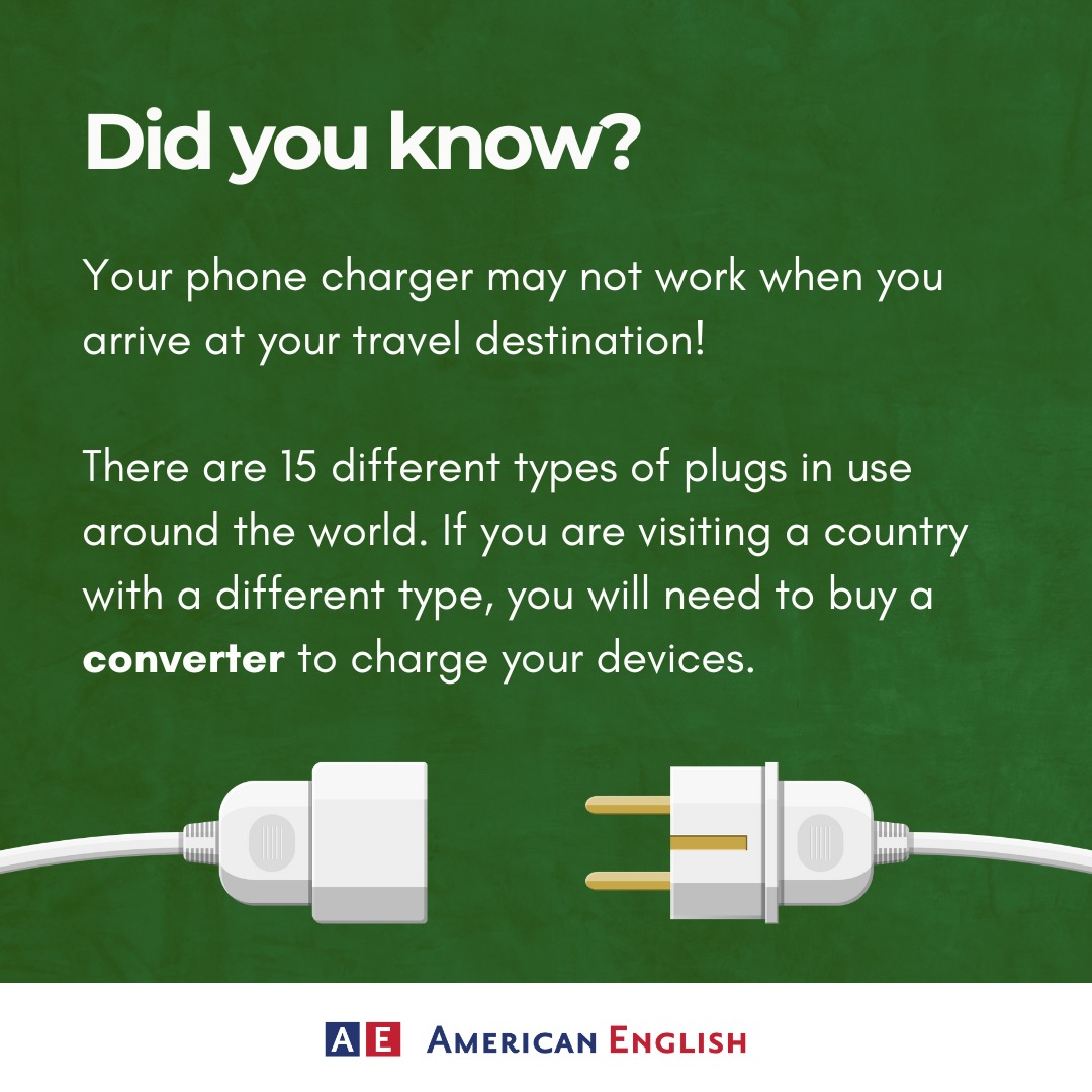 🔌🔌🔌 What kind of plugs are in... - American English at State | Facebook