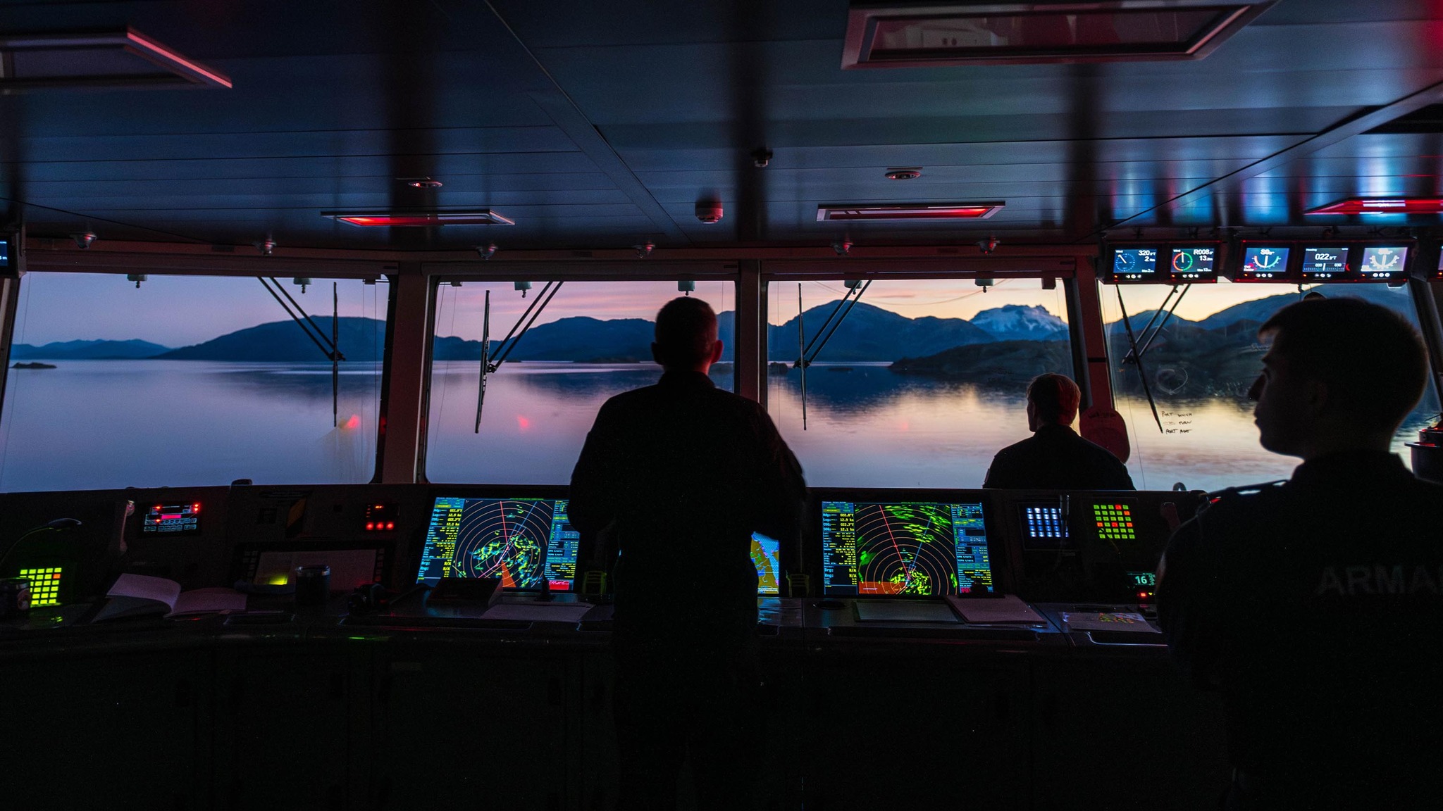 Ready - Sub-Lieutenant Christian McKeage, a bridge watchkeeper onboard ...