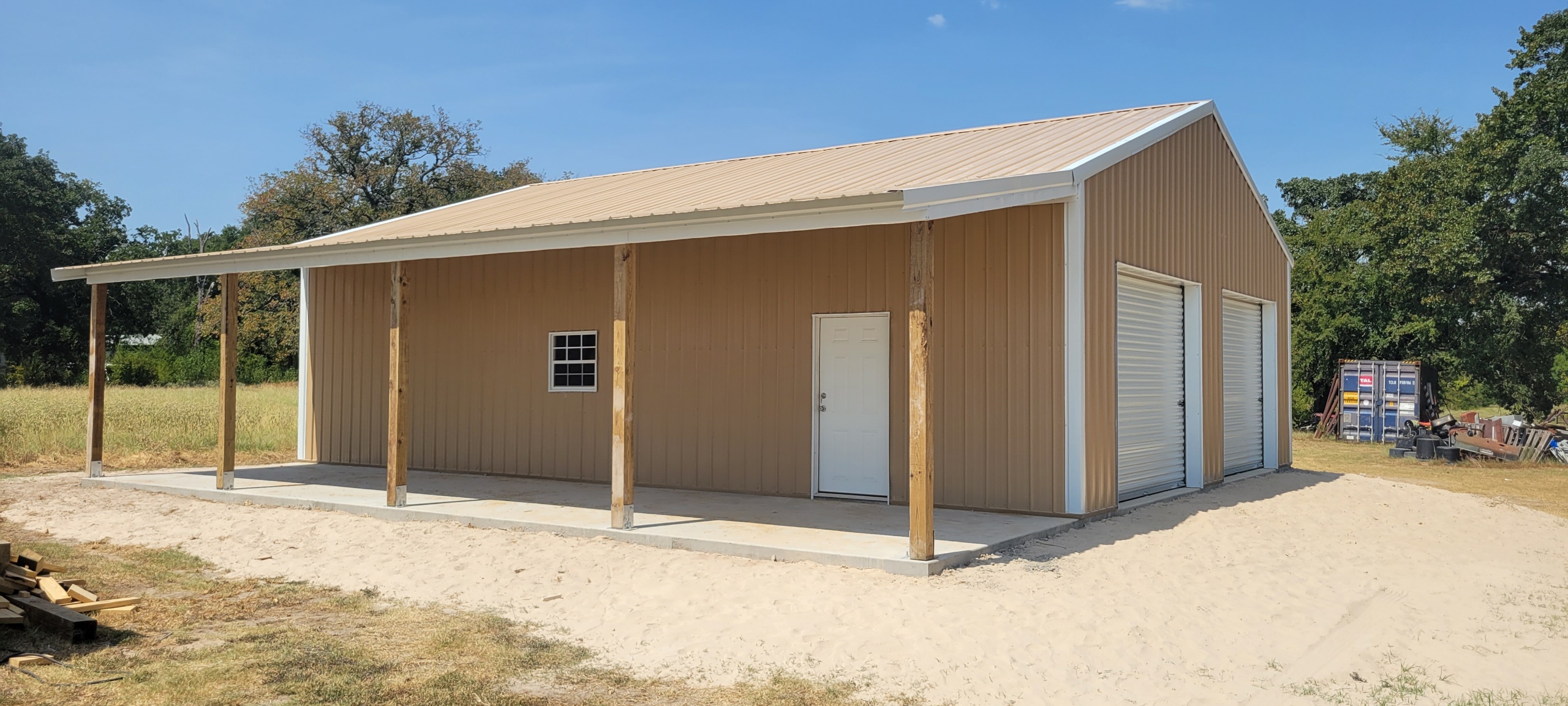 30x40 open span pole barn!... - Texwin Metal Buildings