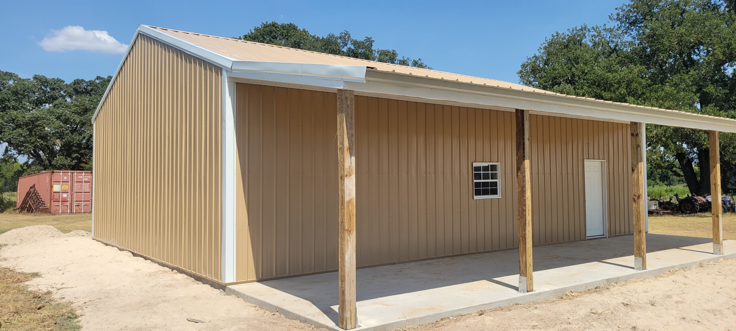 30x40 open span pole barn!... - Texwin Metal Buildings