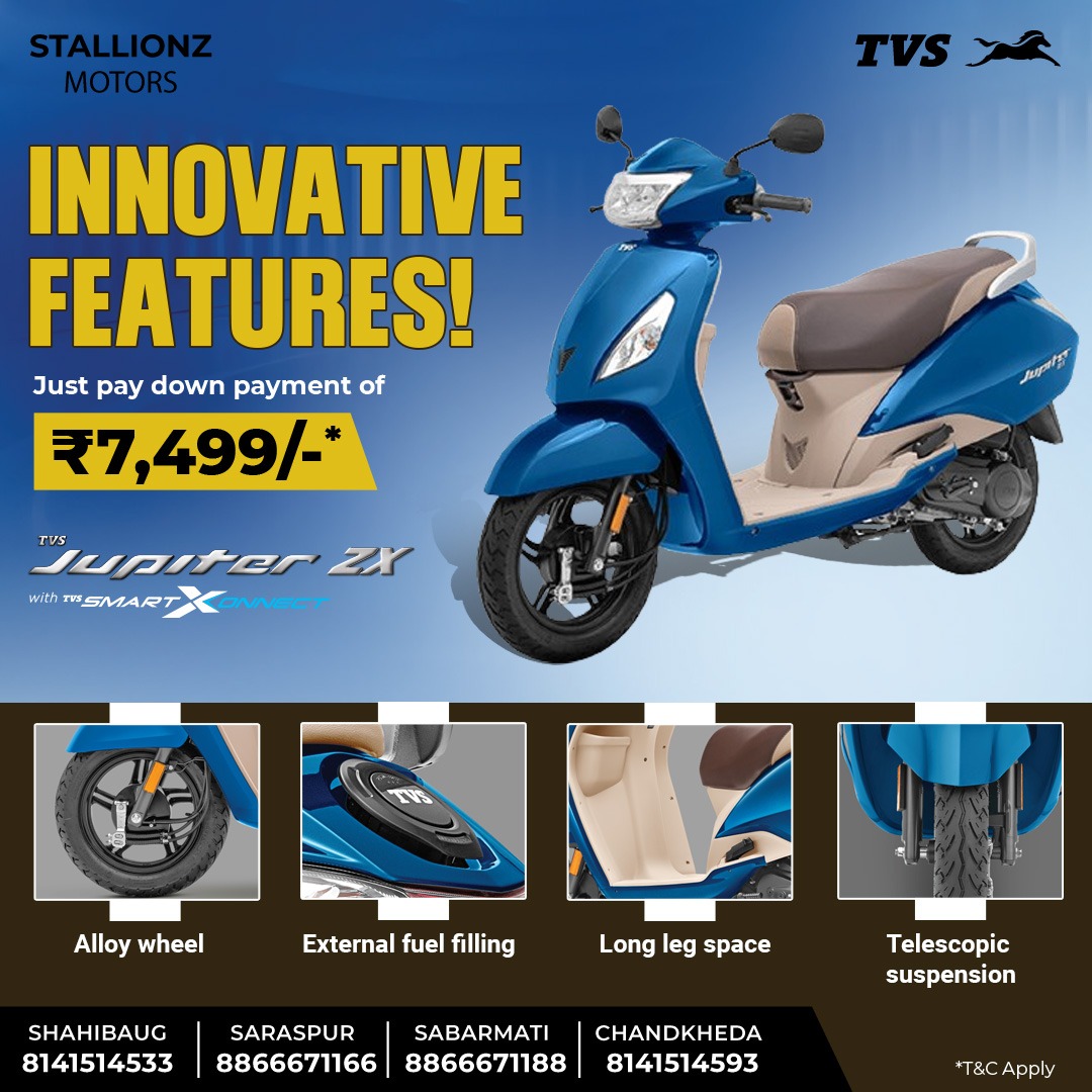 Experience innovative features with TVS Jupiter ZX Smart Xonnect