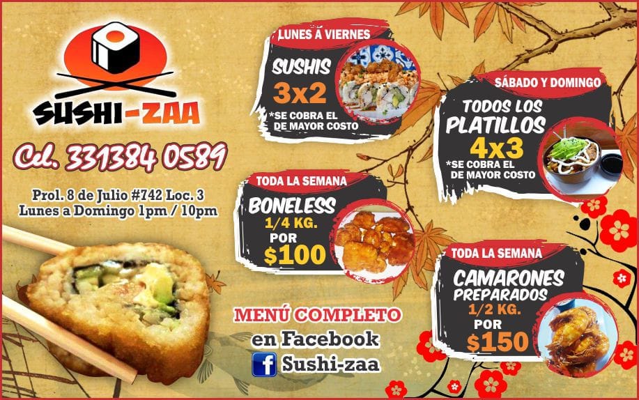 Sushi-zaa - Ya tenemos promos y menú actualizado. Solicita... | Facebook