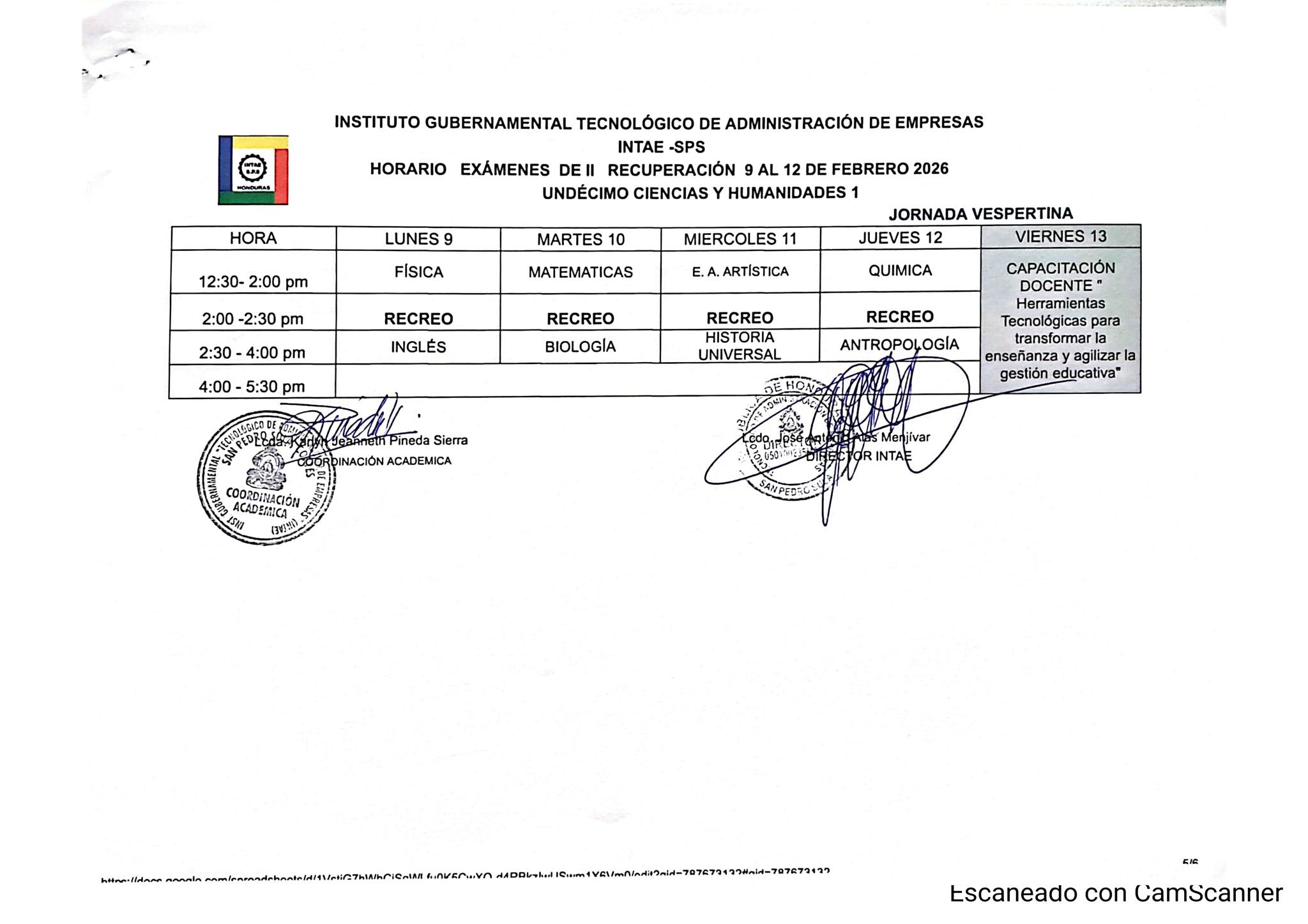 Inst. INTAE Sps | San Pedro Sula