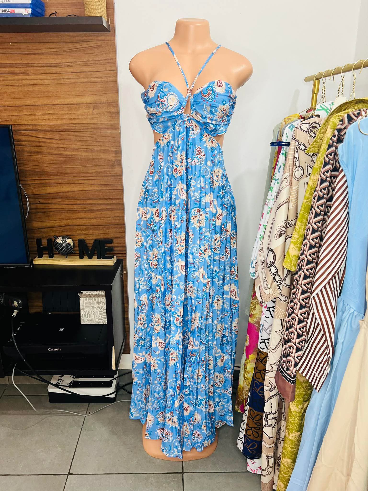 Robe Drama Taille 1 - Multicolore, En Polyester Et Viscose, Neuve Sans étiquettes