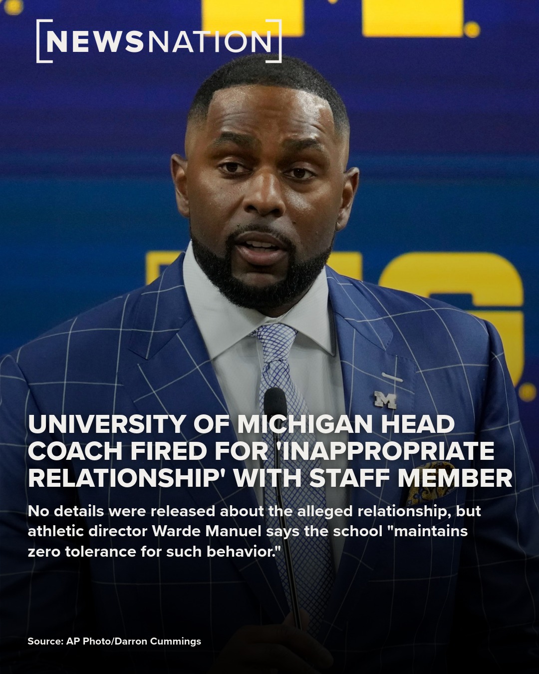 NewsNation - University of Michigan football head coach Sherrone Moore ...