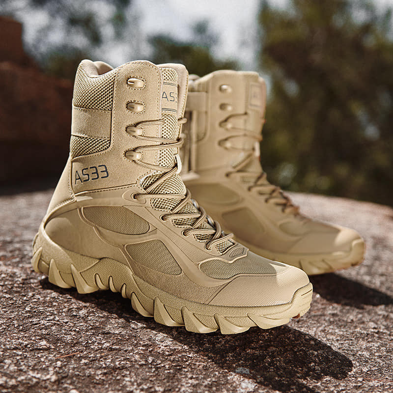Bottes Militaires Desert En Cuir Suédé Pour Homme - Légères, Respirantes, Semelle Antidérapante - Taille 39 à 47 EU, Idéales Randonnée, Outdoor, Style Tactique